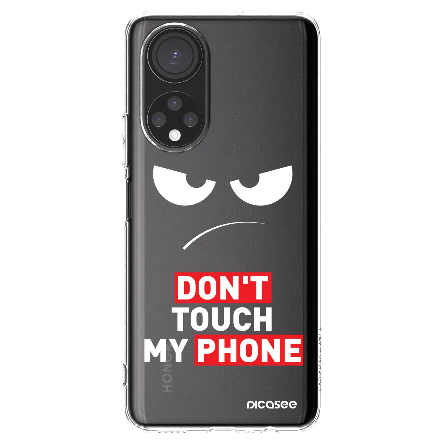 Picasee silikonski prozorni ovitek za Honor X7 - Angry Eyes - Transparent