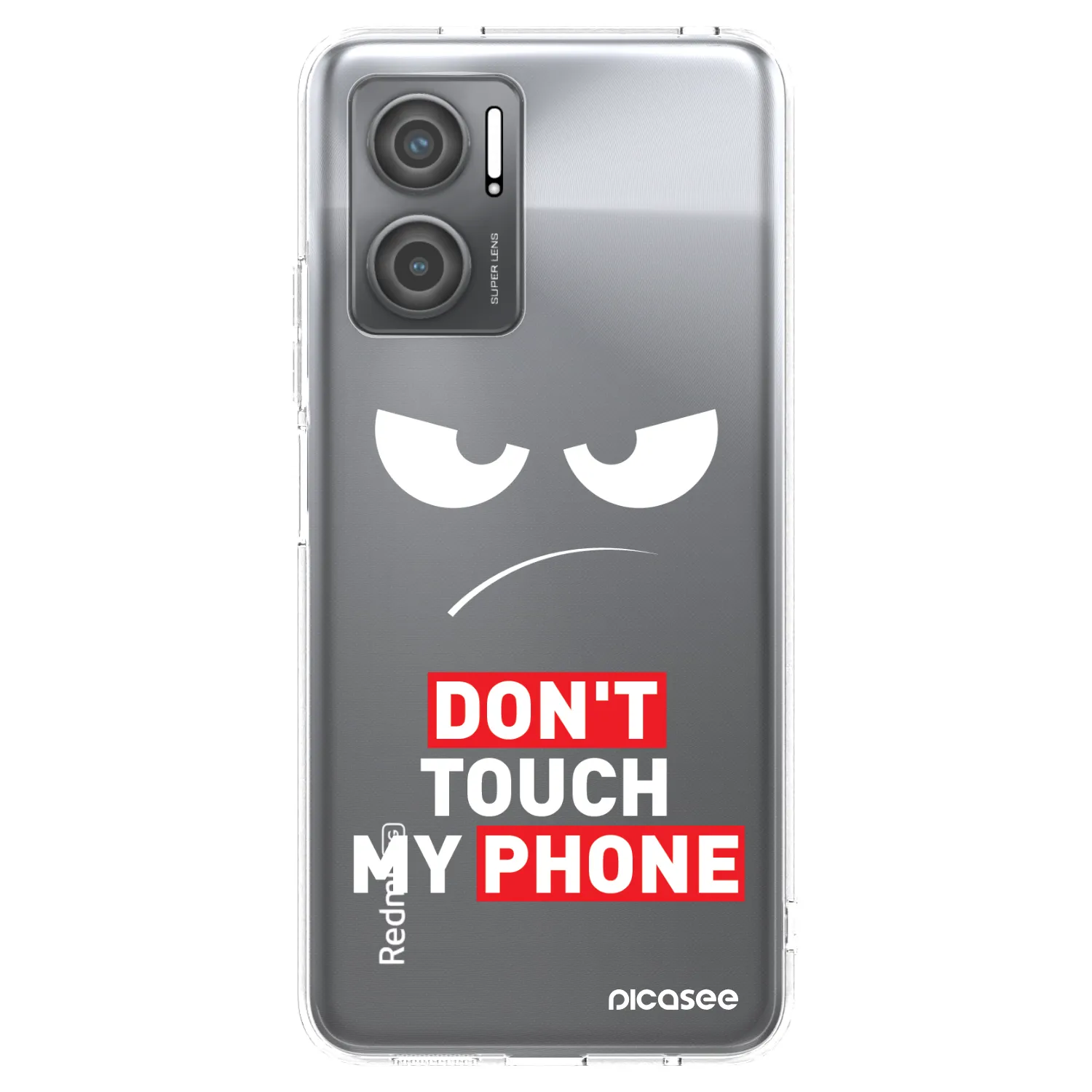 Picasee silikonski prozorni ovitek za Xiaomi Redmi 10 5G - Angry Eyes - Transparent
