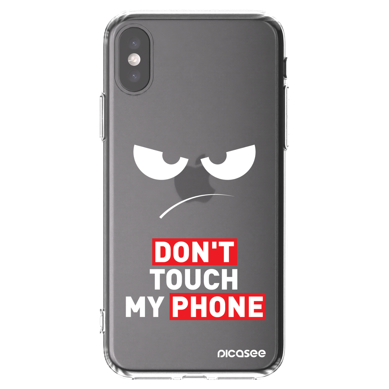 Picasee silikonski prozorni ovitek za Apple iPhone X/XS - Angry Eyes - Transparent