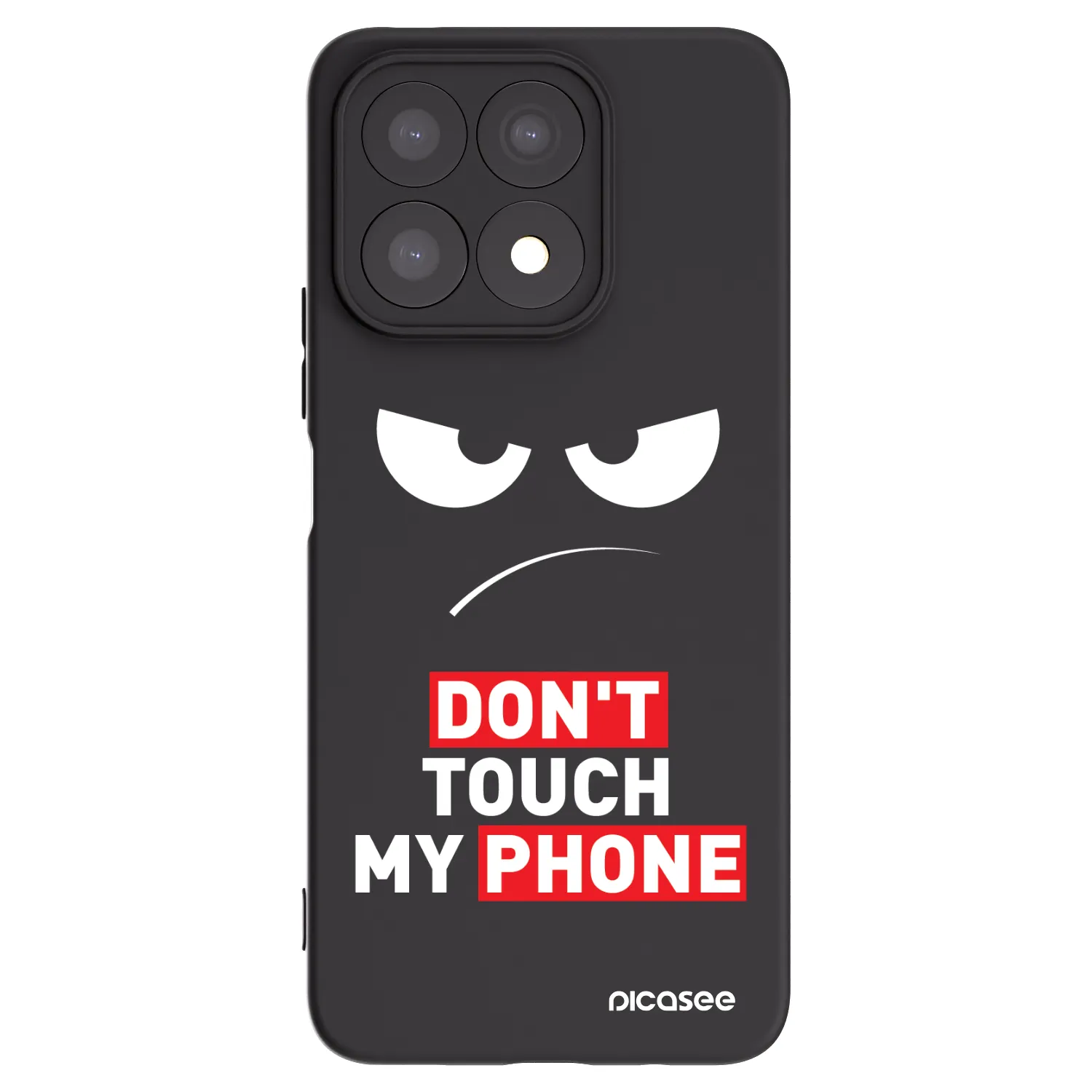 Picasee silikonski črni ovitek za Honor X8a - Angry Eyes - Transparent