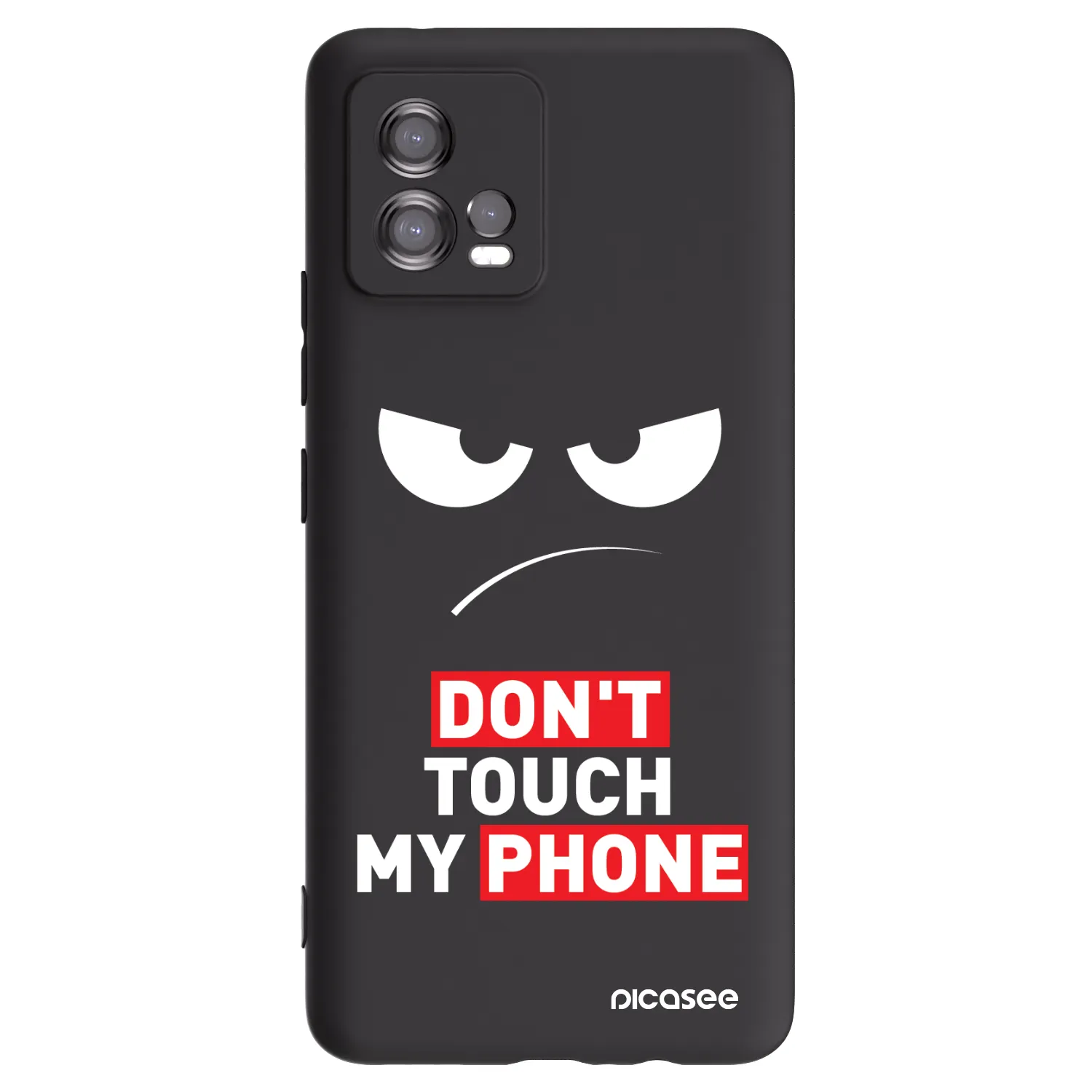 Picasee silikonski črni ovitek za Motorola Moto G72 - Angry Eyes - Transparent