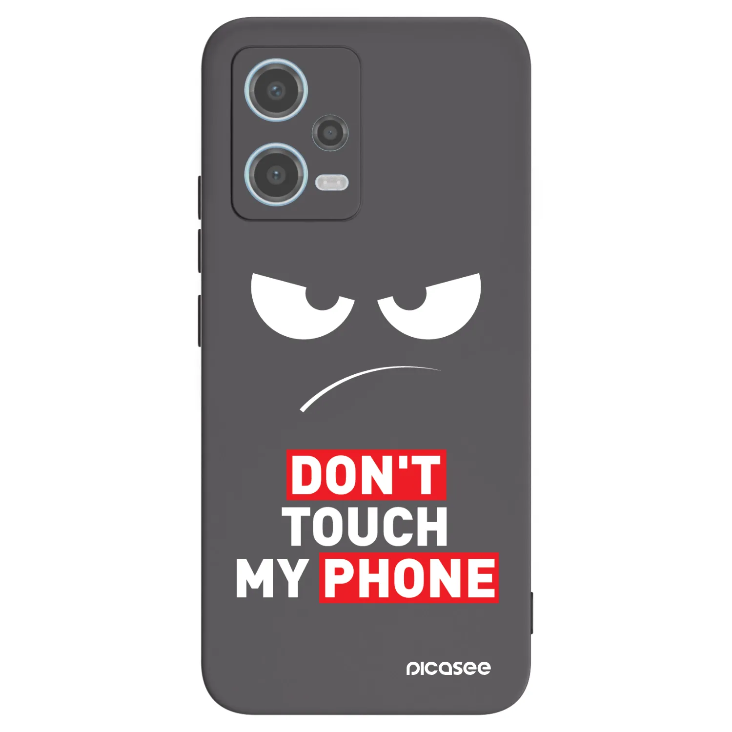 Picasee silikonski črni ovitek za Xiaomi Redmi Note 12 5G - Angry Eyes - Transparent