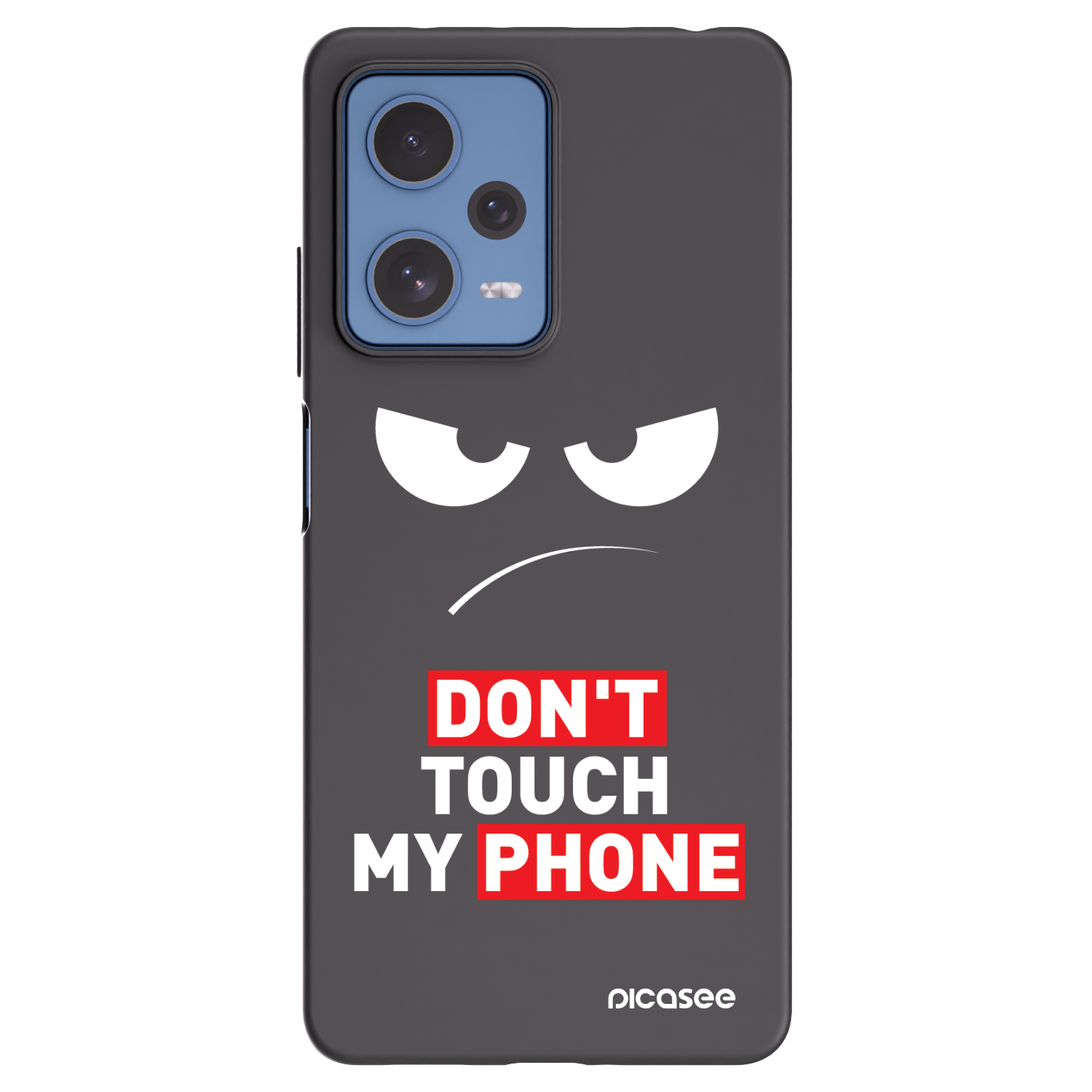Picasee silikonski črni ovitek za Xiaomi Redmi Note 12 Pro 5G - Angry Eyes - Transparent