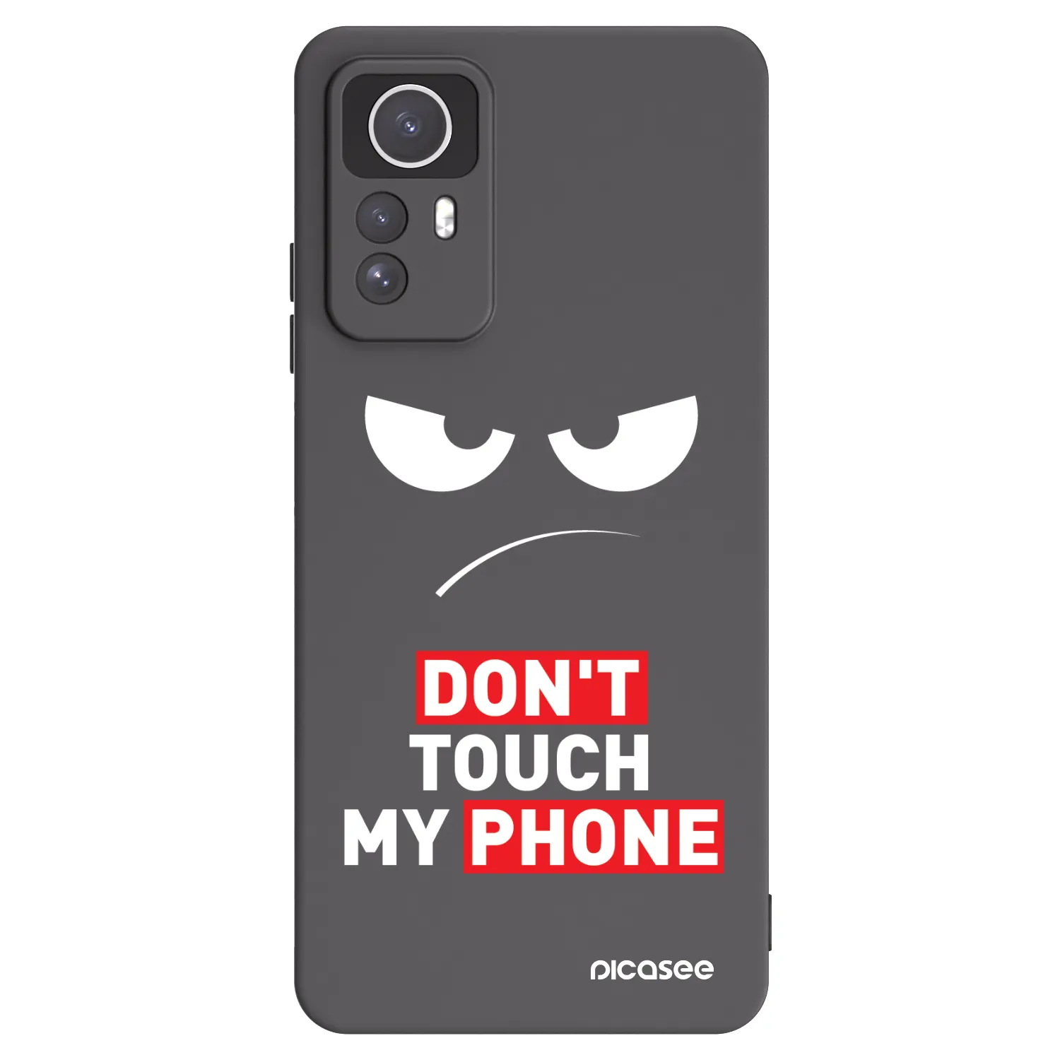 Picasee silikonski črni ovitek za Xiaomi Redmi Note 12S - Angry Eyes - Transparent