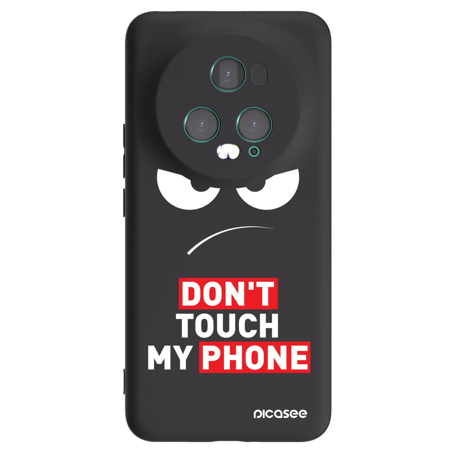 Picasee silikonski črni ovitek za Honor Magic5 Pro - Angry Eyes - Transparent