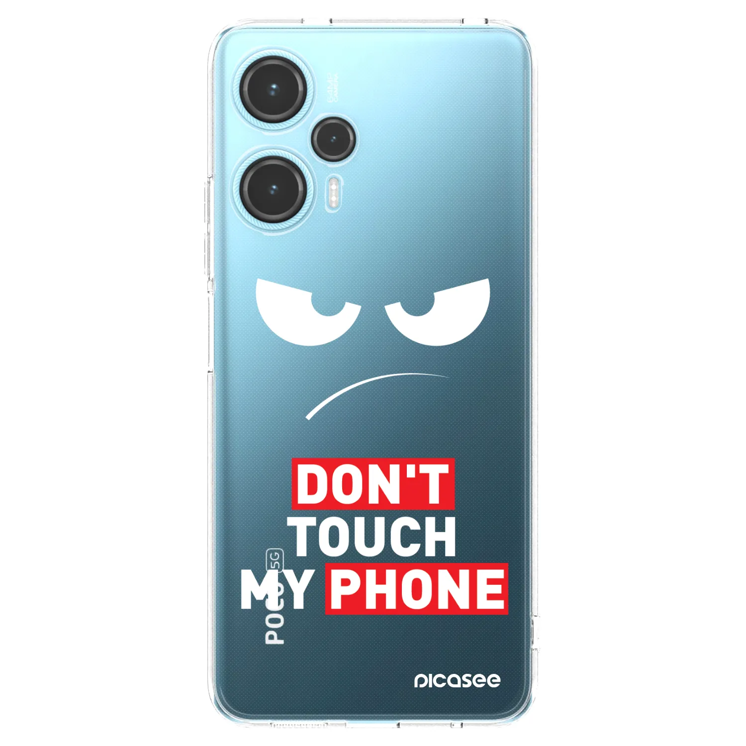 Picasee silikonski prozorni ovitek za Xiaomi Poco F5 - Angry Eyes - Transparent