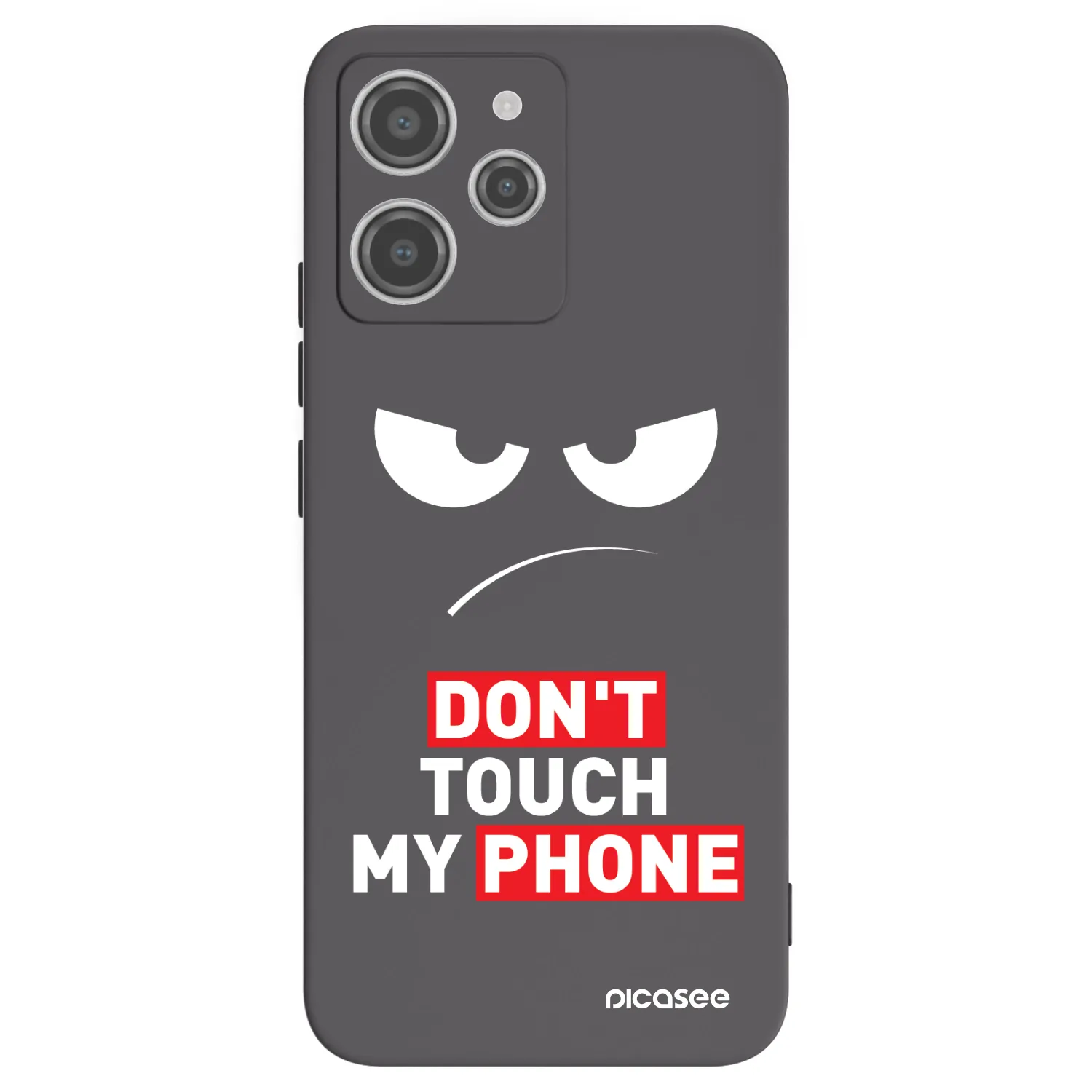 Picasee silikonski črni ovitek za Xiaomi Redmi 12 4G - Angry Eyes - Transparent