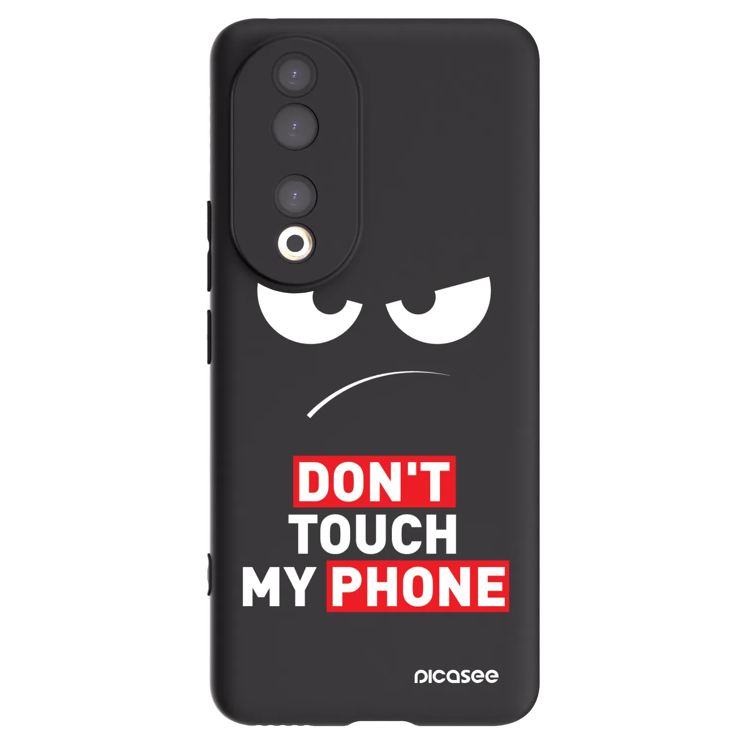 Picasee silikonski črni ovitek za Honor 90 5G - Angry Eyes - Transparent