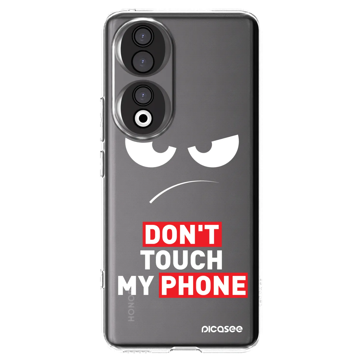 Picasee silikonski prozorni ovitek za Honor 90 5G - Angry Eyes - Transparent