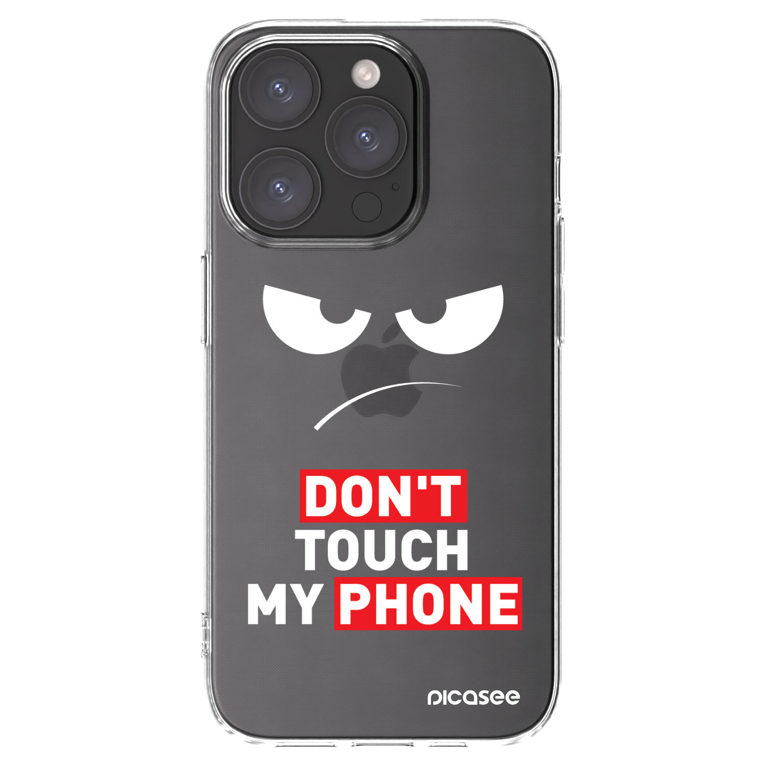 Picasee silikonski prozorni ovitek za Apple iPhone 15 Pro - Angry Eyes - Transparent