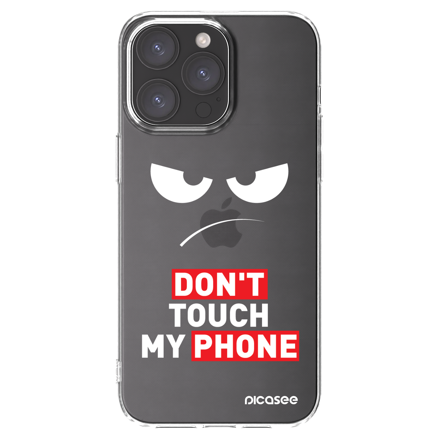 Picasee silikonski prozorni ovitek za Apple iPhone 15 Pro Max - Angry Eyes - Transparent