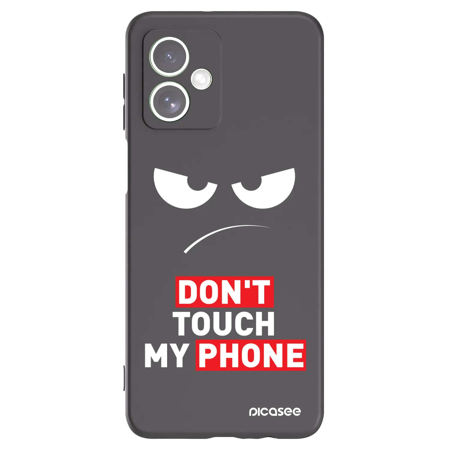 Picasee silikonski črni ovitek za Motorola Moto G54 5G - Angry Eyes - Transparent