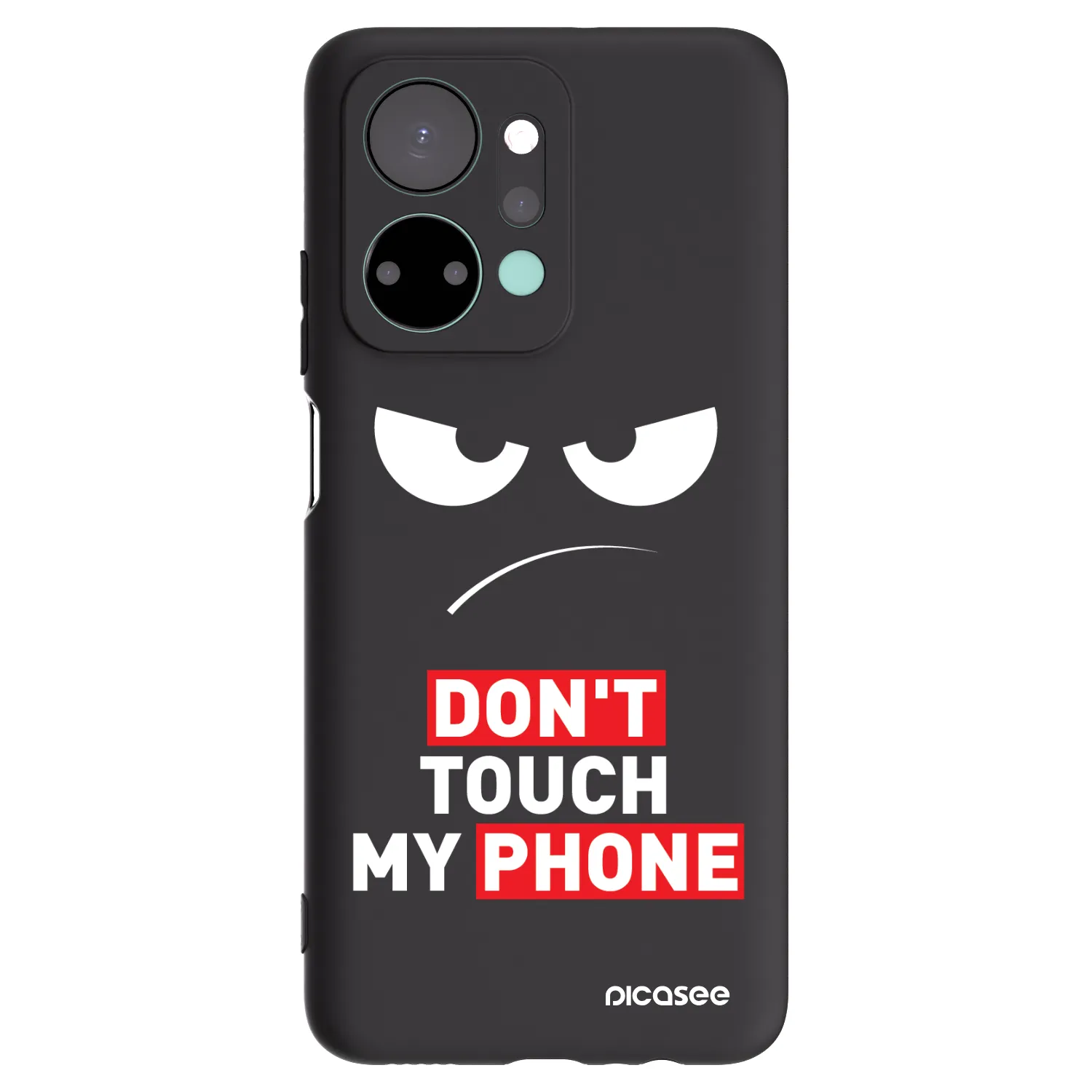 Picasee silikonski črni ovitek za Honor X7a - Angry Eyes - Transparent