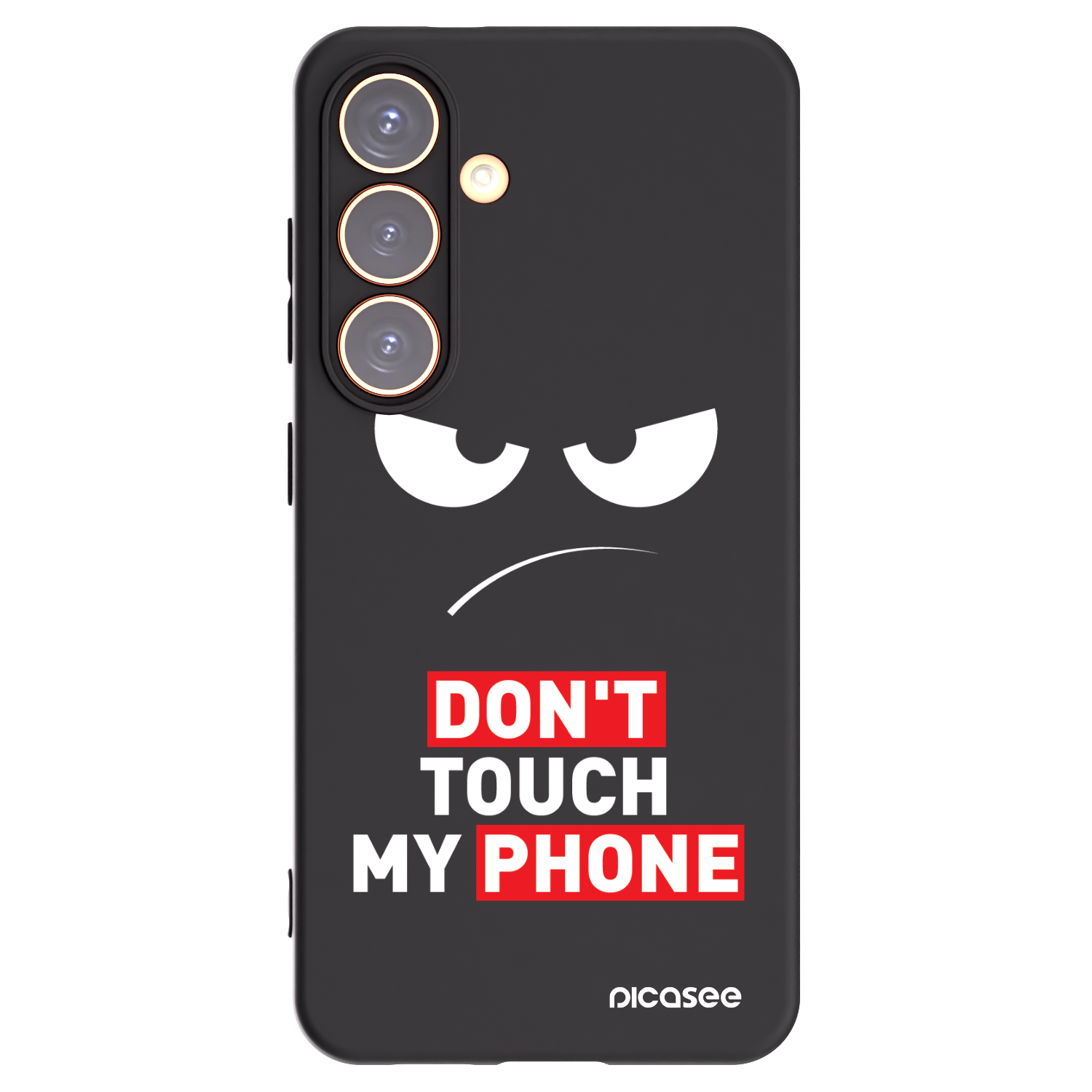 Picasee silikonski črni ovitek za Samsung Galaxy S24 S921B 5G - Angry Eyes - Transparent