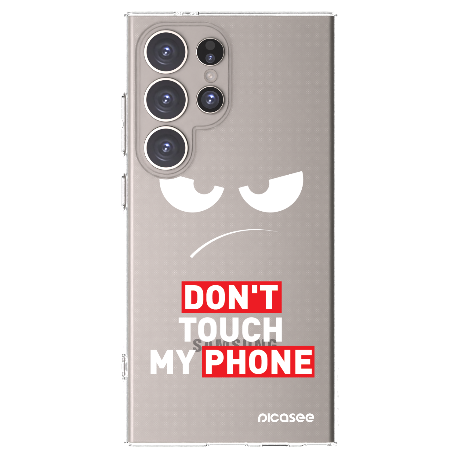 Picasee silikonski prozorni ovitek za Samsung Galaxy S24 Ultra S928B 5G - Angry Eyes - Transparent