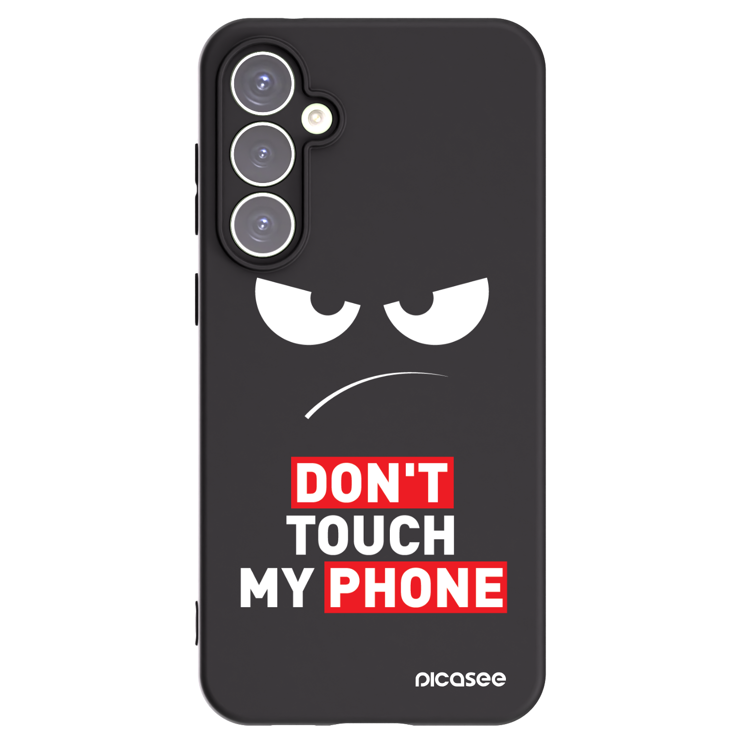 Picasee silikonski črni ovitek za Samsung Galaxy S23 FE S711B - Angry Eyes - Transparent