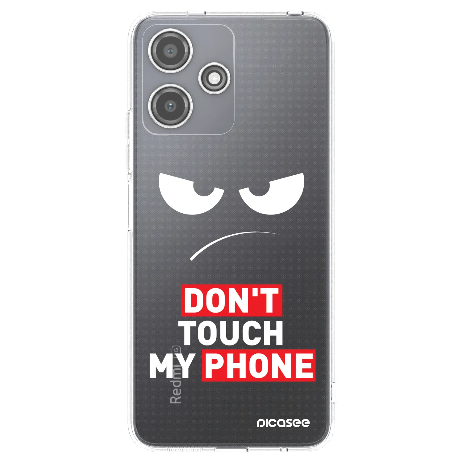 Picasee silikonski prozorni ovitek za Xiaomi Redmi 12 5G - Angry Eyes - Transparent