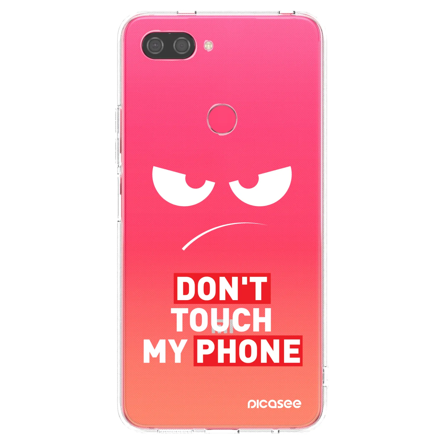 Picasee silikonski prozorni ovitek za Xiaomi Mi 8 Lite - Angry Eyes - Transparent