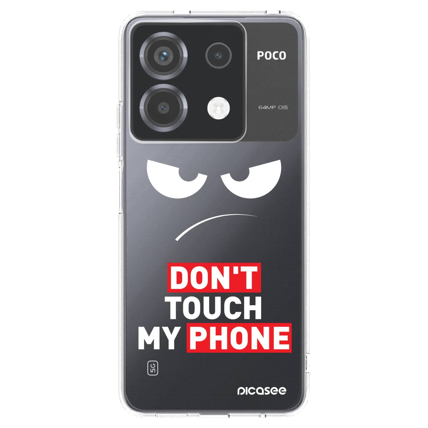 Picasee silikonski prozorni ovitek za Xiaomi Poco X6 - Angry Eyes - Transparent