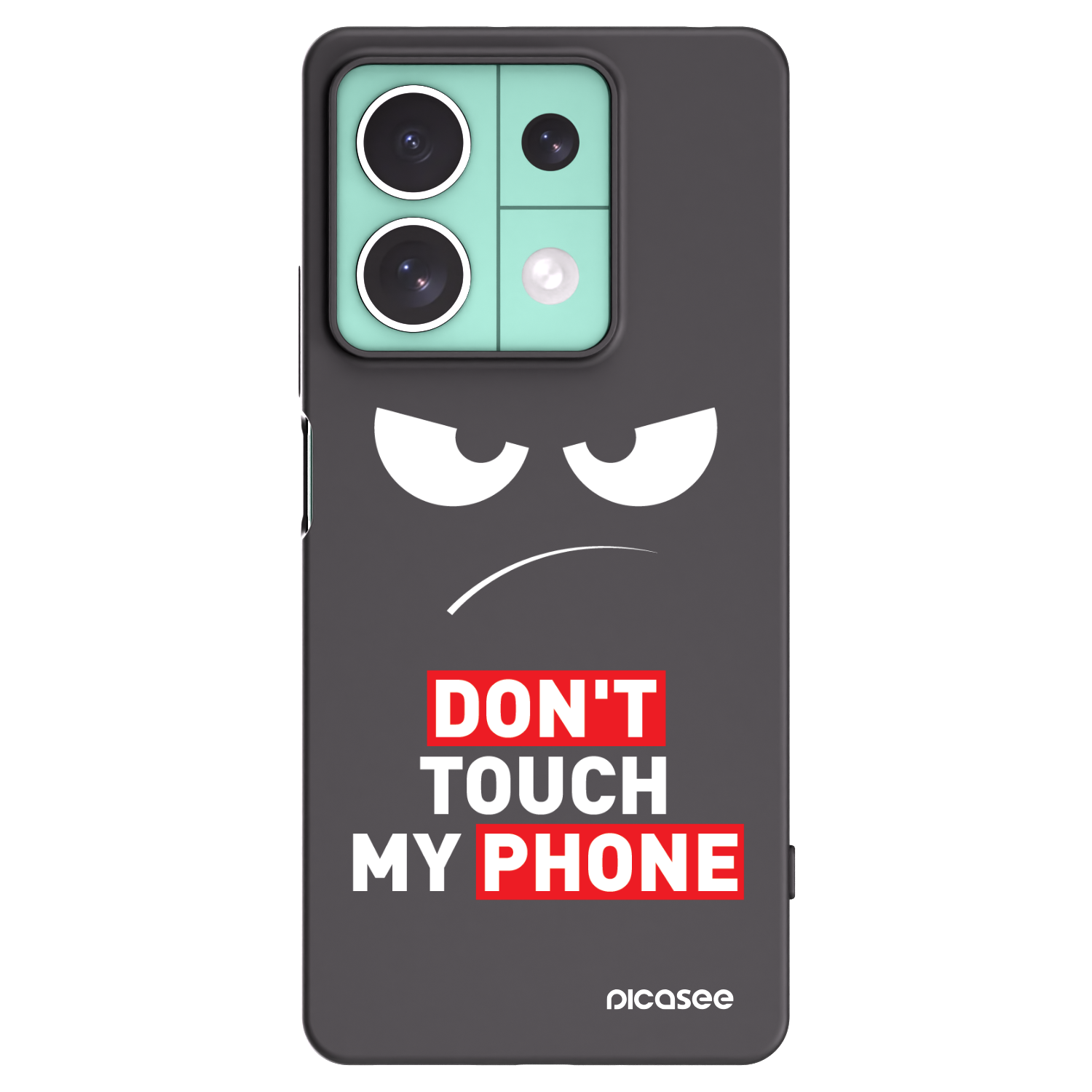 Picasee silikonski črni ovitek za Xiaomi Redmi Note 13 5G - Angry Eyes - Transparent