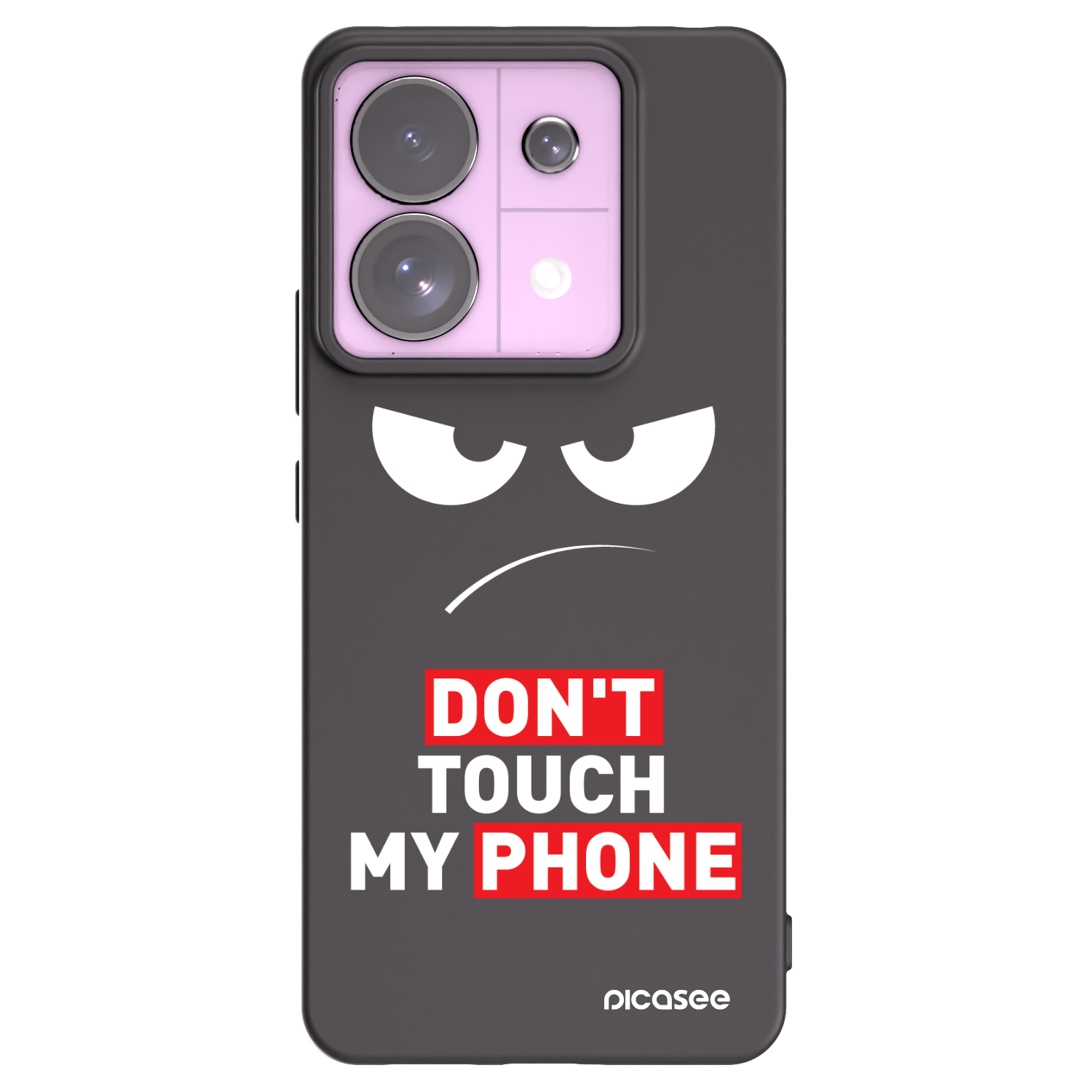 Picasee silikonski črni ovitek za Xiaomi Redmi Note 13 Pro 5G - Angry Eyes - Transparent