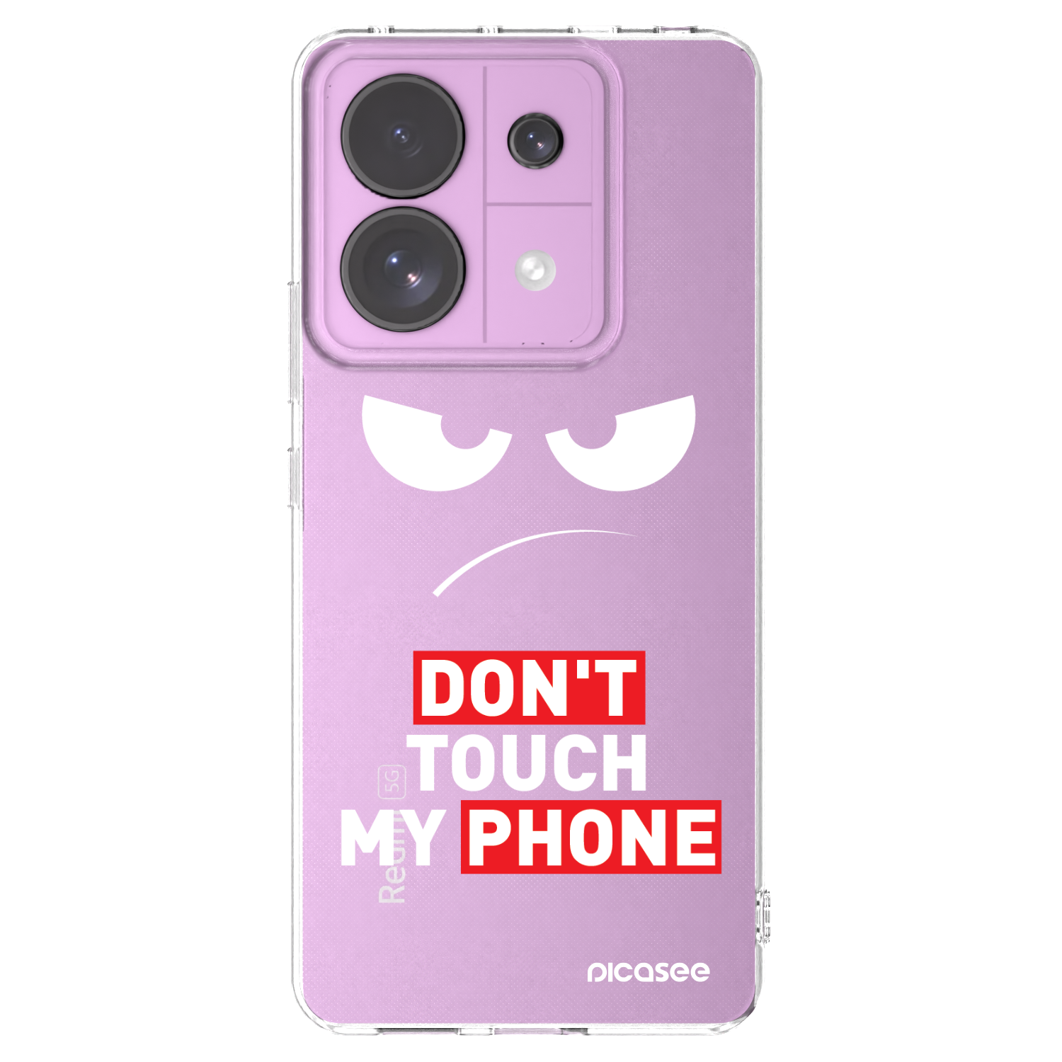 Picasee silikonski prozorni ovitek za Xiaomi Redmi Note 13 Pro 5G - Angry Eyes - Transparent