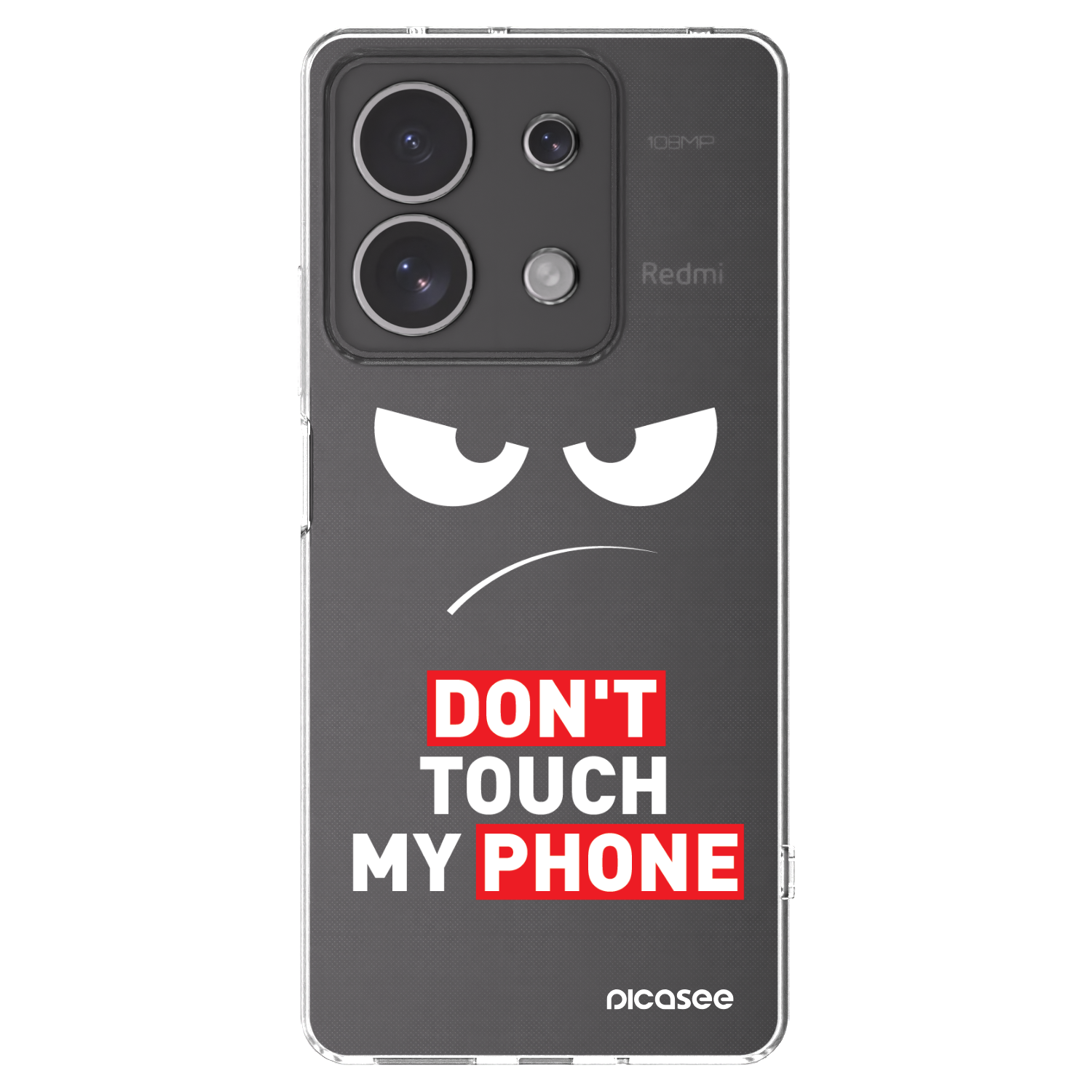 Picasee silikonski prozorni ovitek za Xiaomi Redmi Note 13 4G - Angry Eyes - Transparent