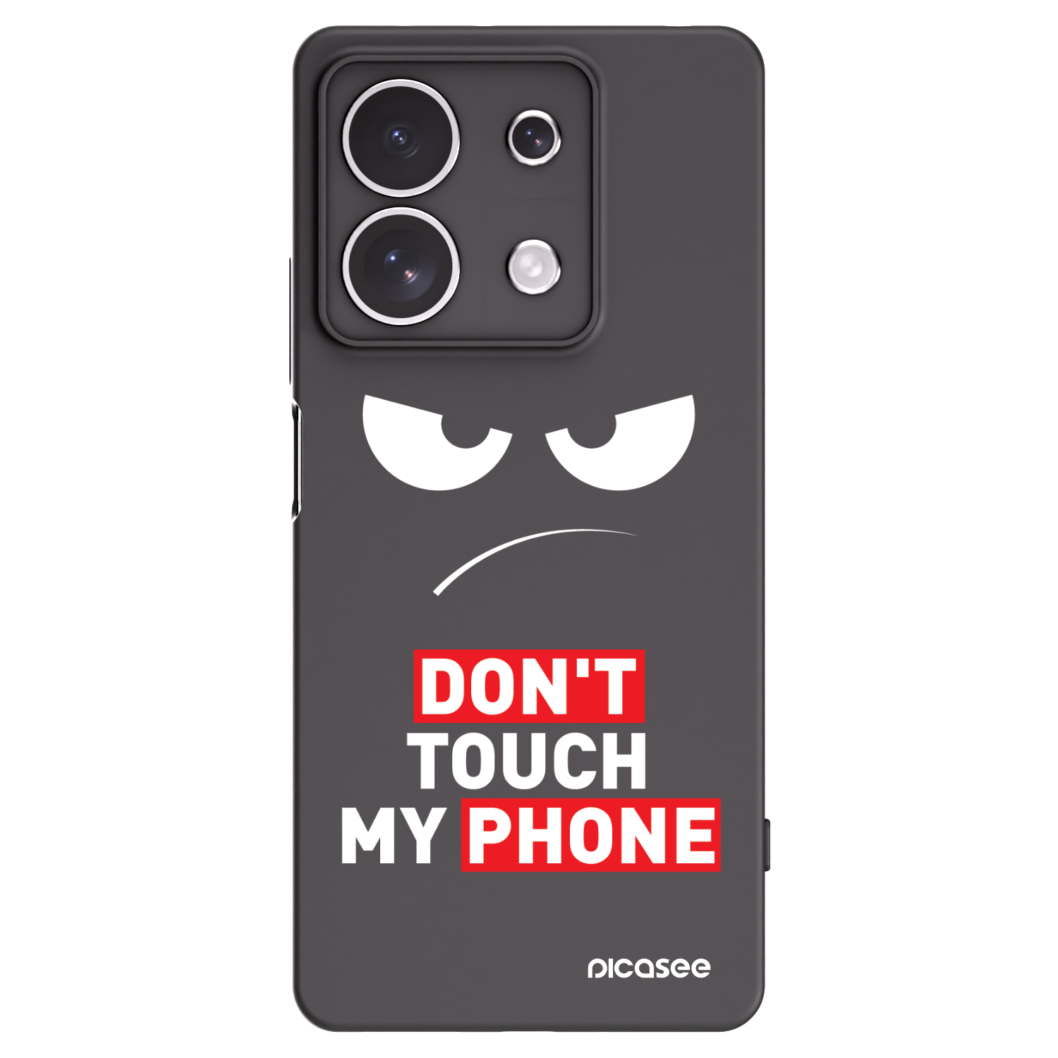 Picasee silikonski črni ovitek za Xiaomi Redmi Note 13 4G - Angry Eyes - Transparent