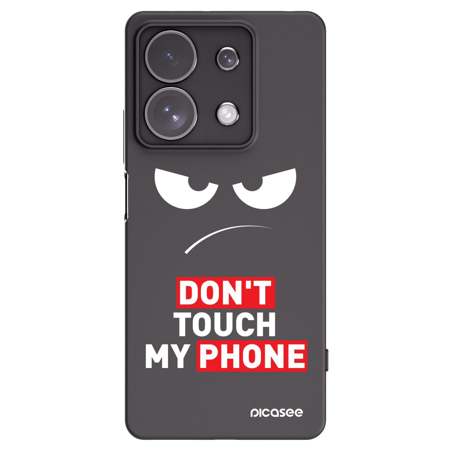 Picasee silikonski črni ovitek za Xiaomi Redmi Note 13 Pro 4G - Angry Eyes - Transparent