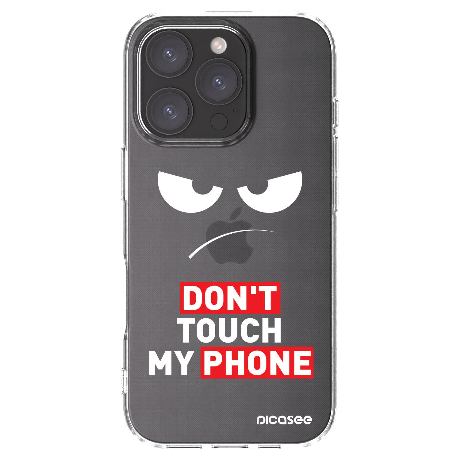 Picasee silikonski prozorni ovitek za Apple iPhone 16 Pro - Angry Eyes - Transparent