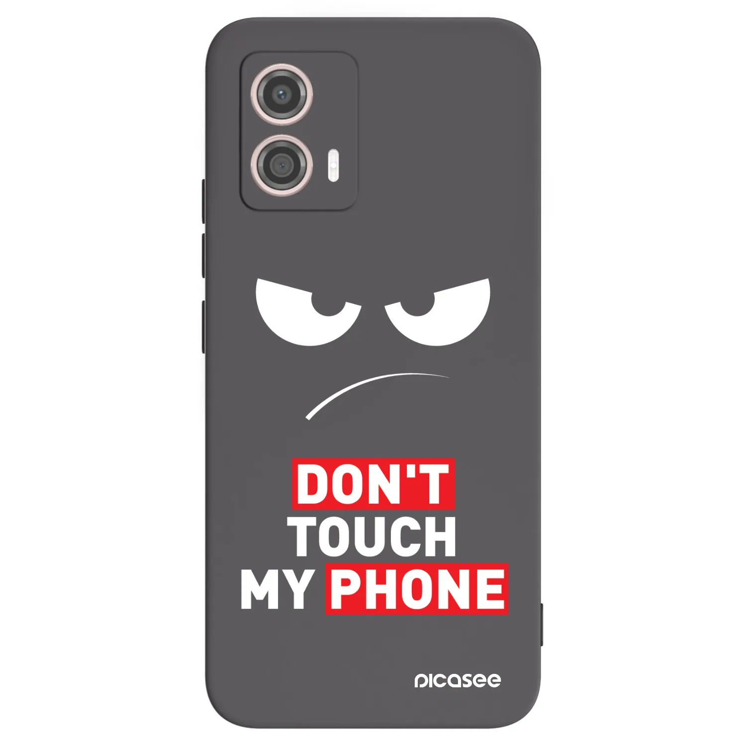 Picasee silikonski črni ovitek za Motorola Moto G53 5G - Angry Eyes - Transparent