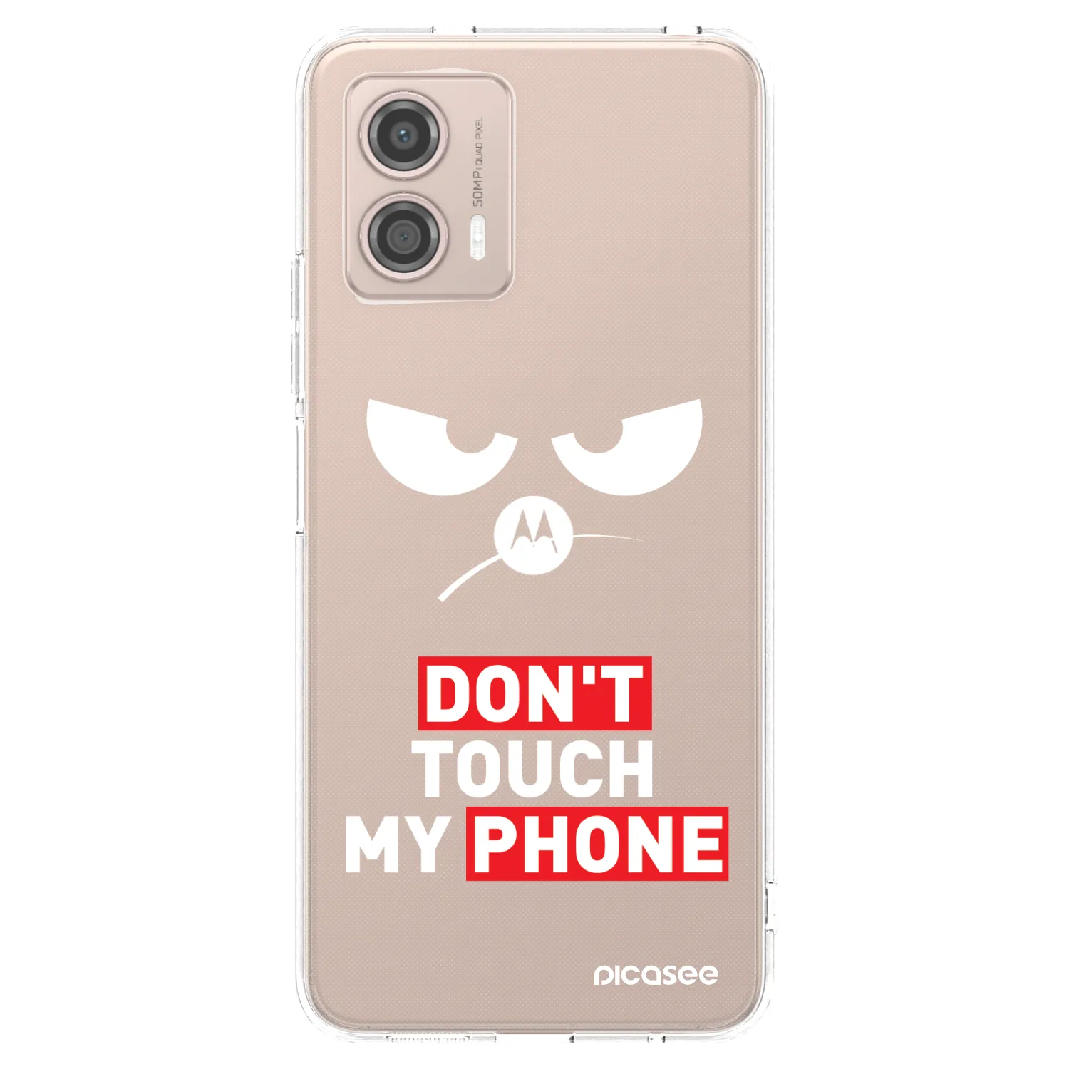 Picasee silikonski prozorni ovitek za Motorola Moto G53 5G - Angry Eyes - Transparent