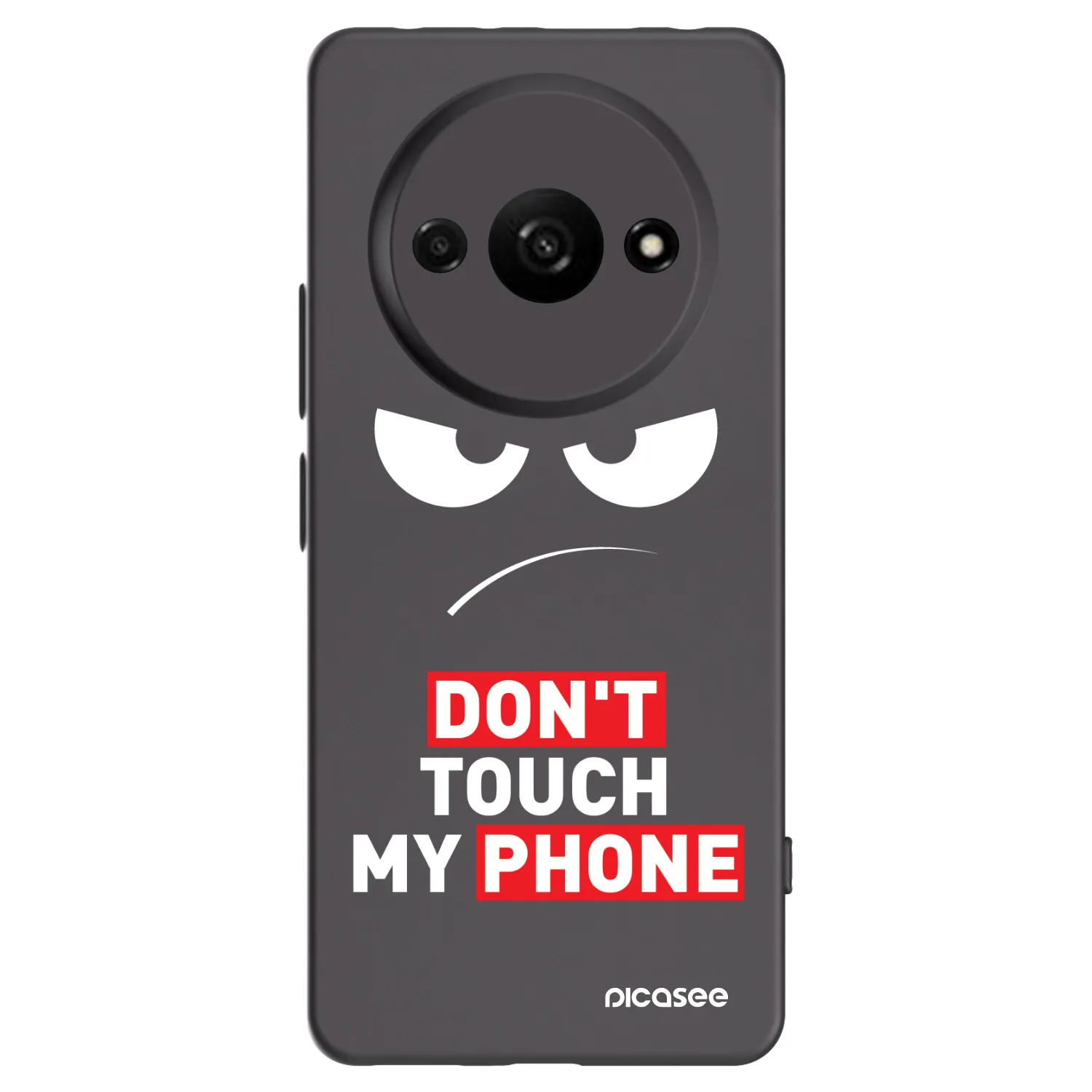 Picasee silikonski črni ovitek za Xiaomi Redmi A3 - Angry Eyes - Transparent