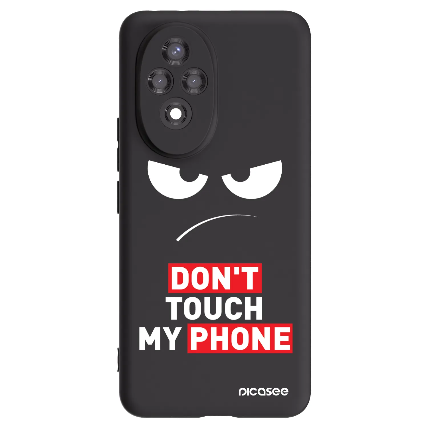 Picasee silikonski črni ovitek za Honor 200 Pro 5G - Angry Eyes - Transparent