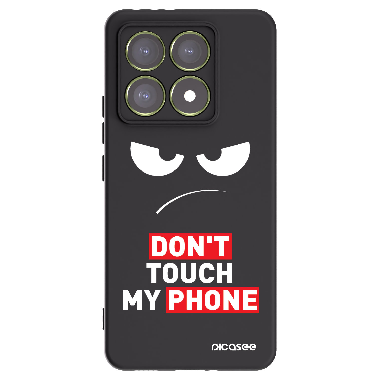 Picasee silikonski črni ovitek za Xiaomi 14T - Angry Eyes - Transparent