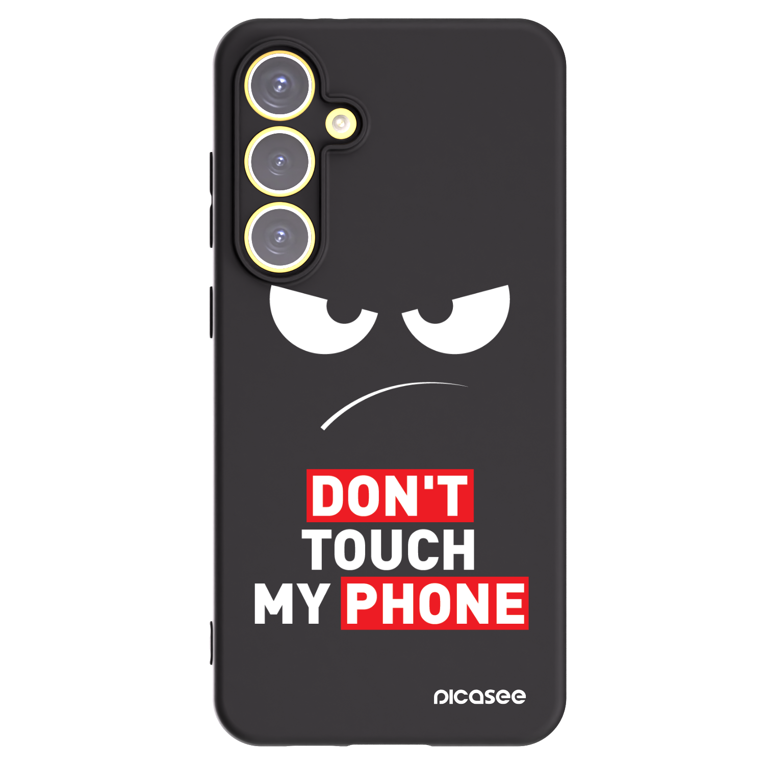 Picasee silikonski črni ovitek za Samsung Galaxy S24 FE S721B - Angry Eyes - Transparent