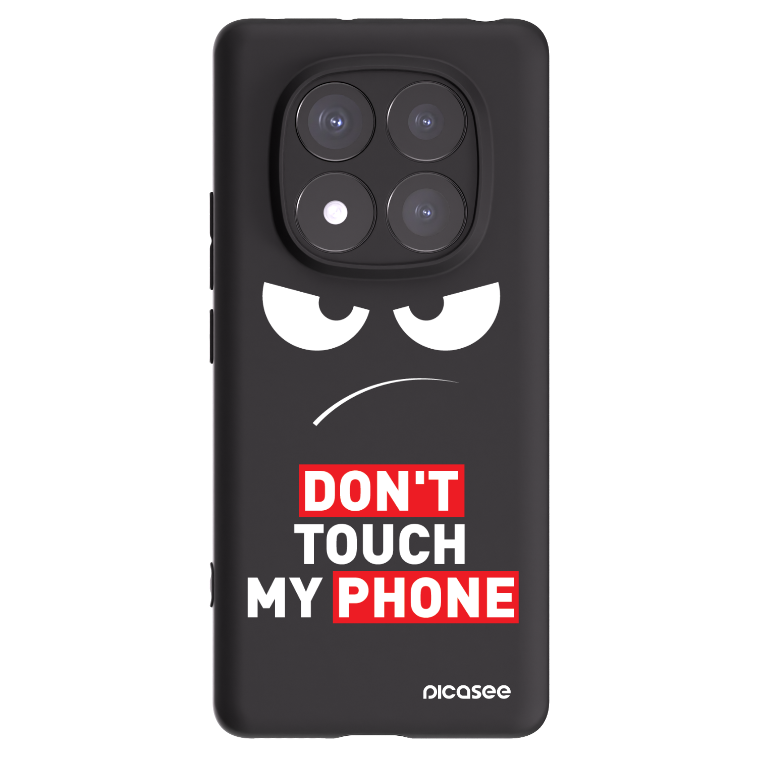 Picasee silikonski črni ovitek za Xiaomi Redmi Note 14 Pro+ 5G - Angry Eyes - Transparent
