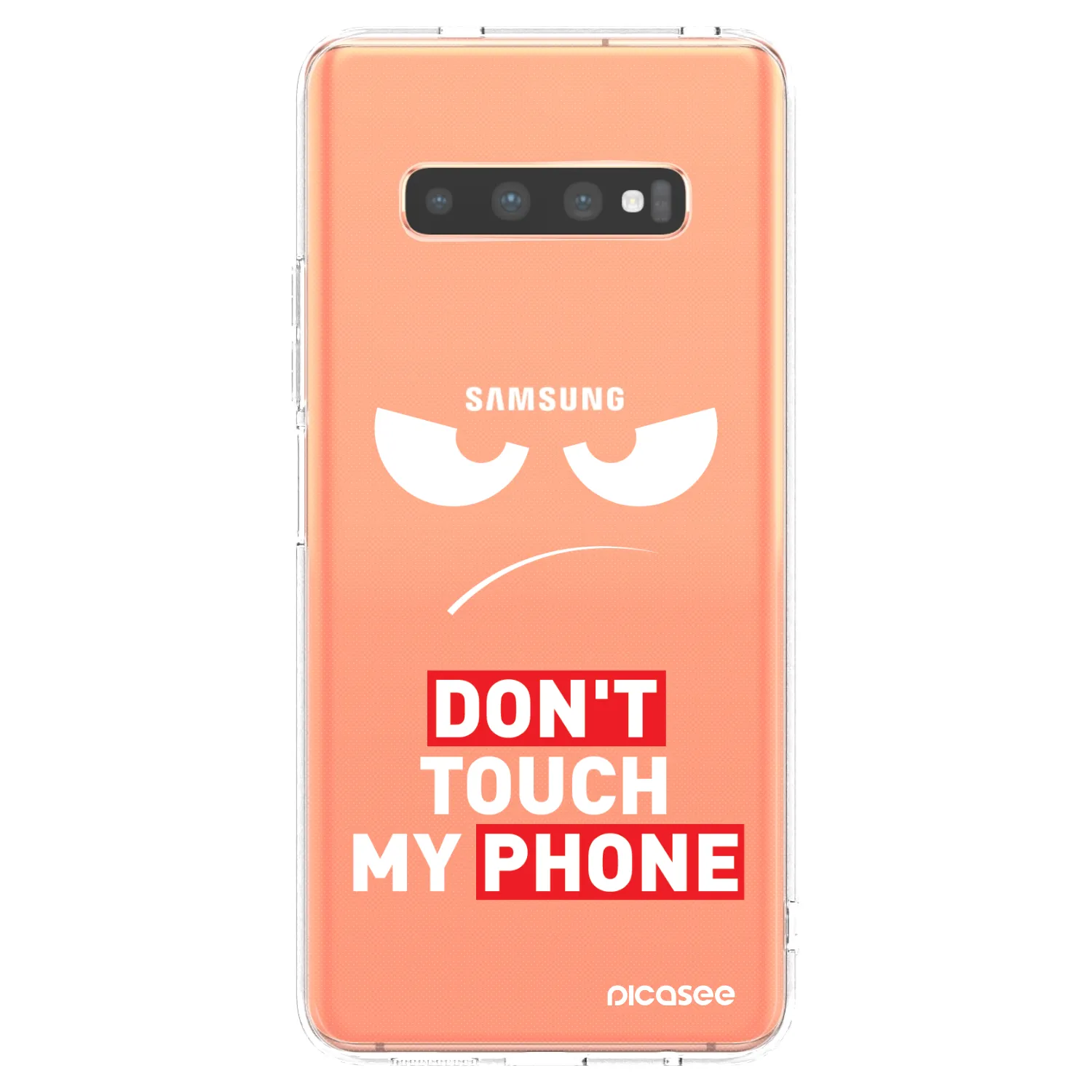 Picasee silikonski prozorni ovitek za Samsung Galaxy S10 Plus G975 - Angry Eyes - Transparent