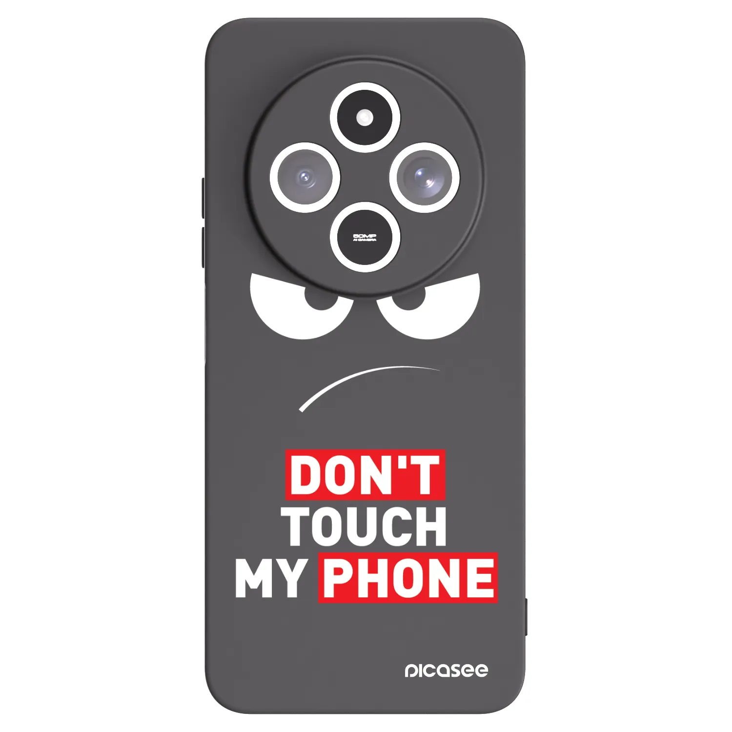 Picasee silikonski črni ovitek za Xiaomi Redmi 14C - Angry Eyes - Transparent