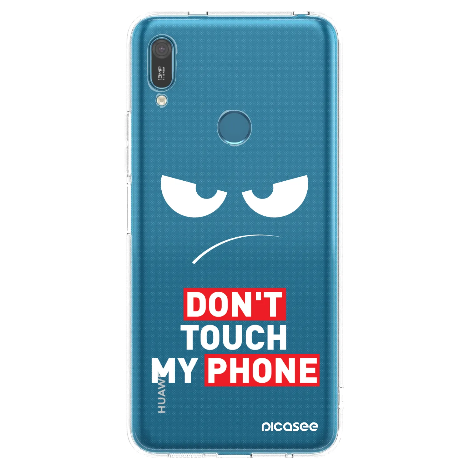 Picasee silikonski prozorni ovitek za Huawei Y7 2019 - Angry Eyes - Transparent