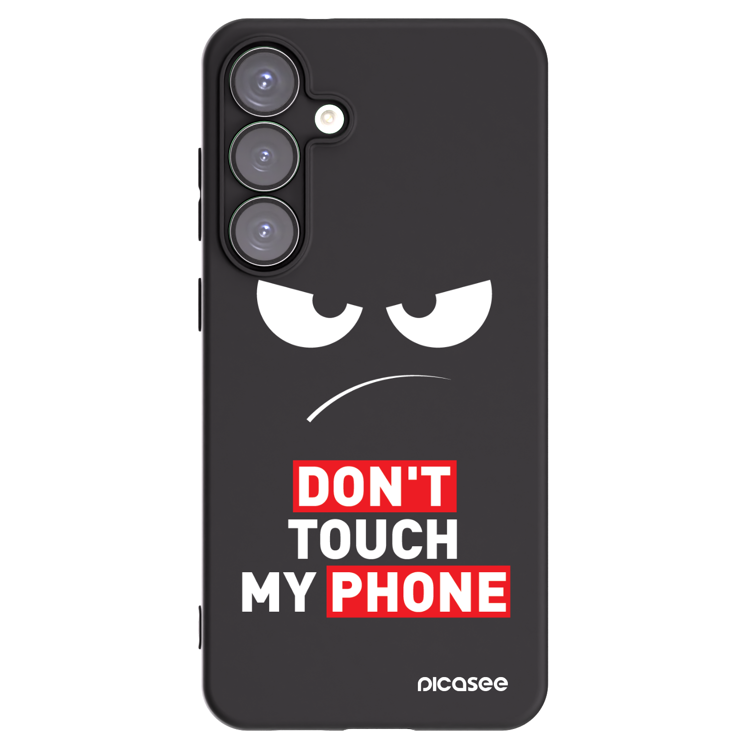 Picasee silikonski črni ovitek za Samsung Galaxy S25+ 5G - Angry Eyes - Transparent