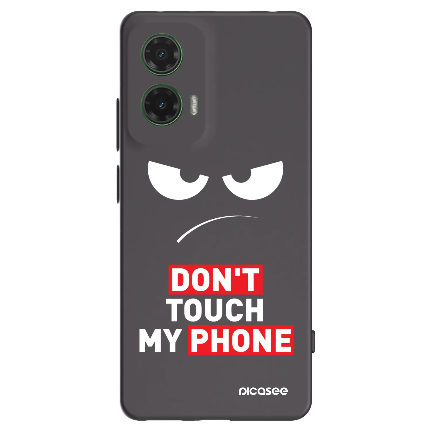 Picasee silikonski črni ovitek za Motorola Moto G35 5G - Angry Eyes - Transparent