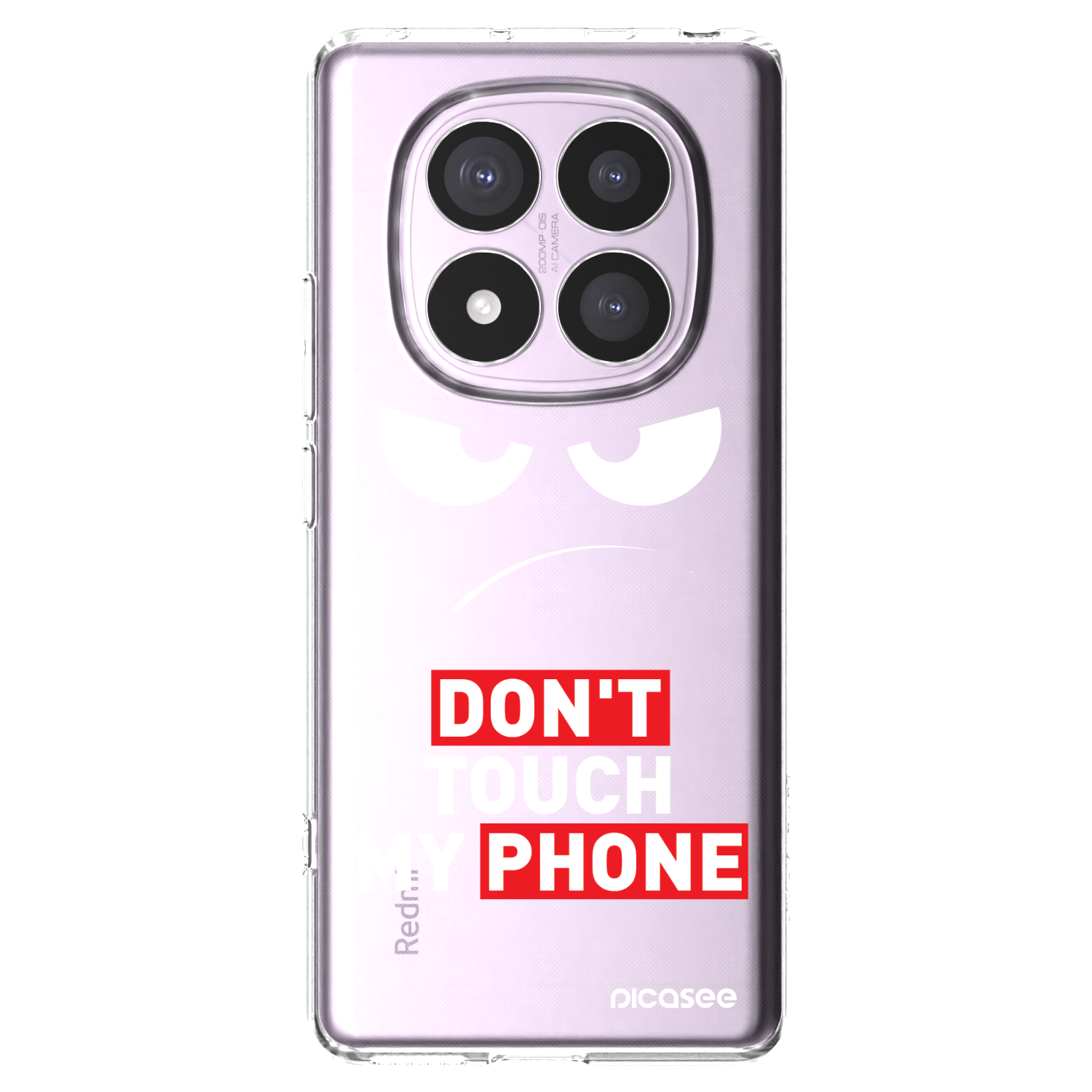 Picasee silikonski prozorni ovitek za Xiaomi Redmi Note 14 Pro 4G - Angry Eyes - Transparent