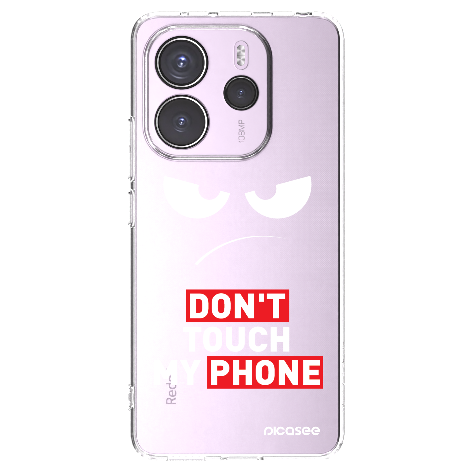 Picasee silikonski prozorni ovitek za Xiaomi Redmi Note 14 4G - Angry Eyes - Transparent