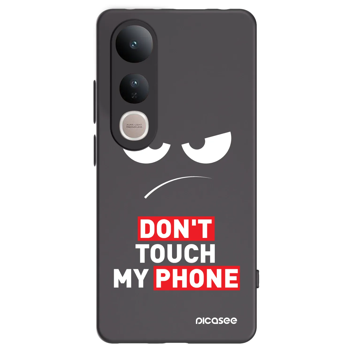Picasee silikonski črni ovitek za Vivo V50 Lite 5G - Angry Eyes - Transparent