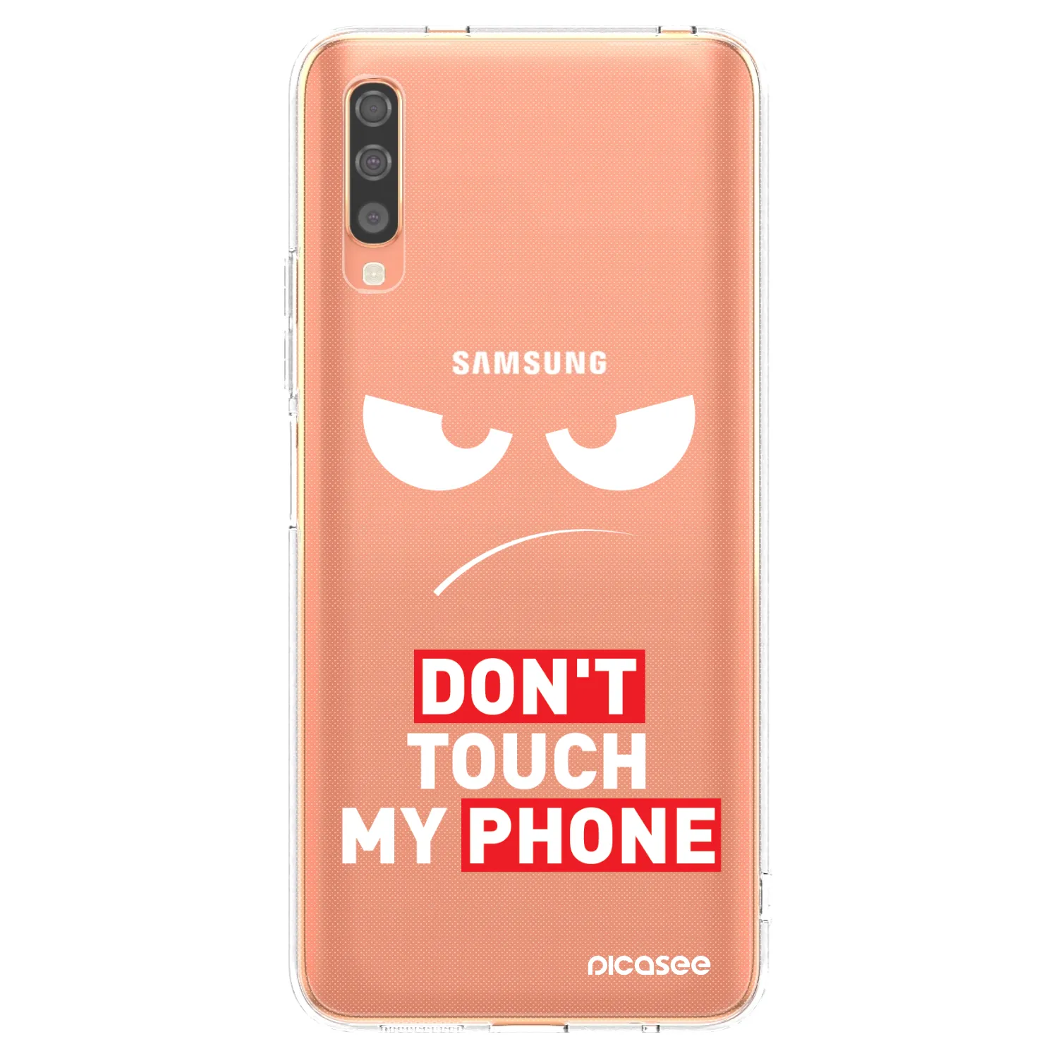 Picasee silikonski prozorni ovitek za Samsung Galaxy A70 A705F - Angry Eyes - Transparent