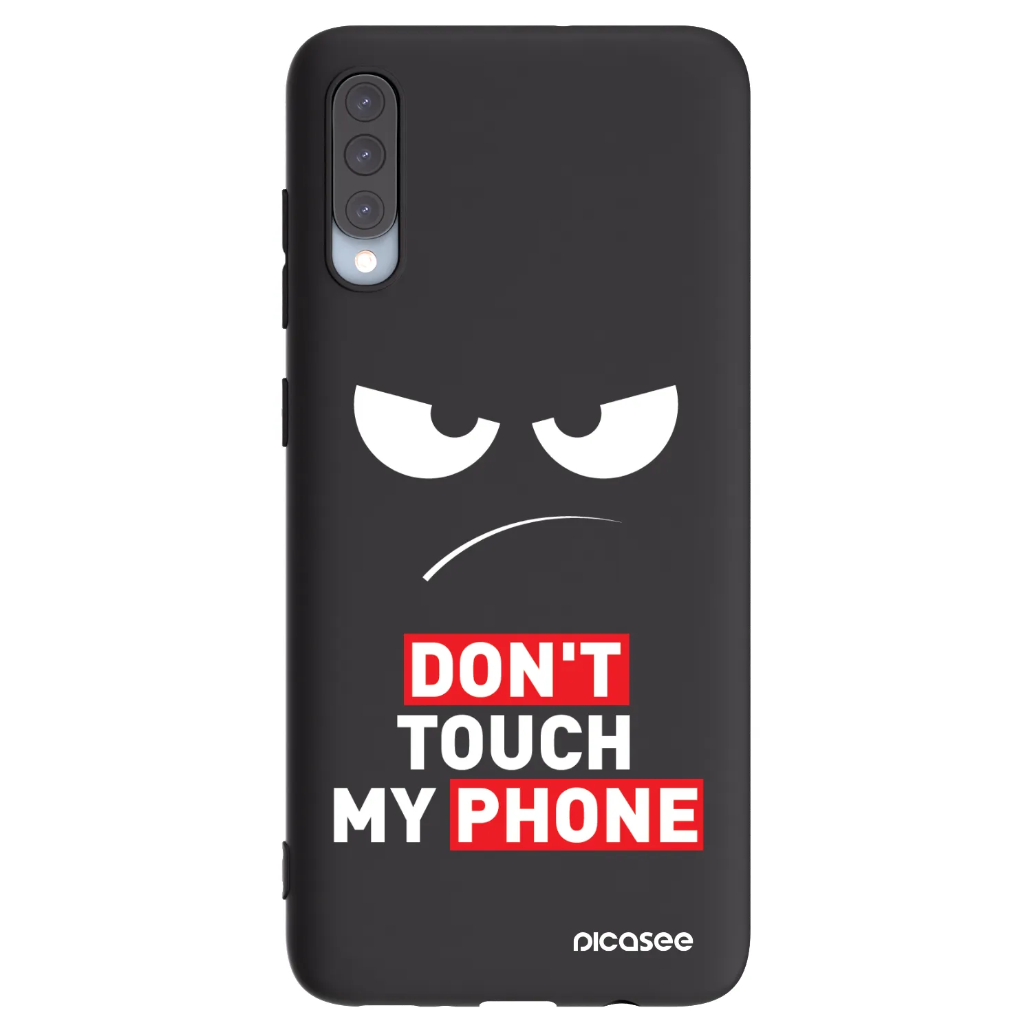Picasee silikonski črni ovitek za Samsung Galaxy A70 A705F - Angry Eyes - Transparent