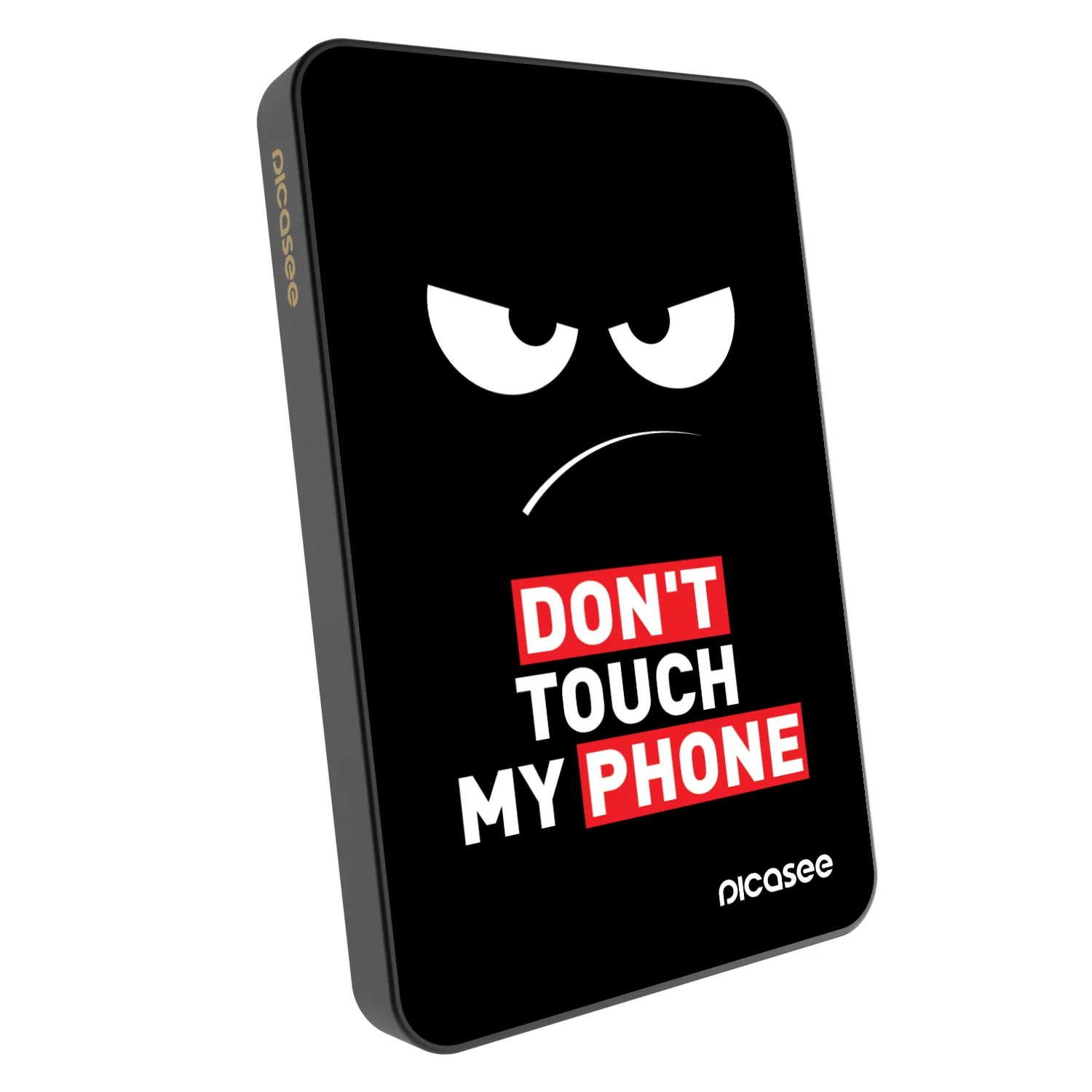 Picasee Prenosna baterija z MagSafe 5 000 mAh Siva - Angry Eyes - Transparent
