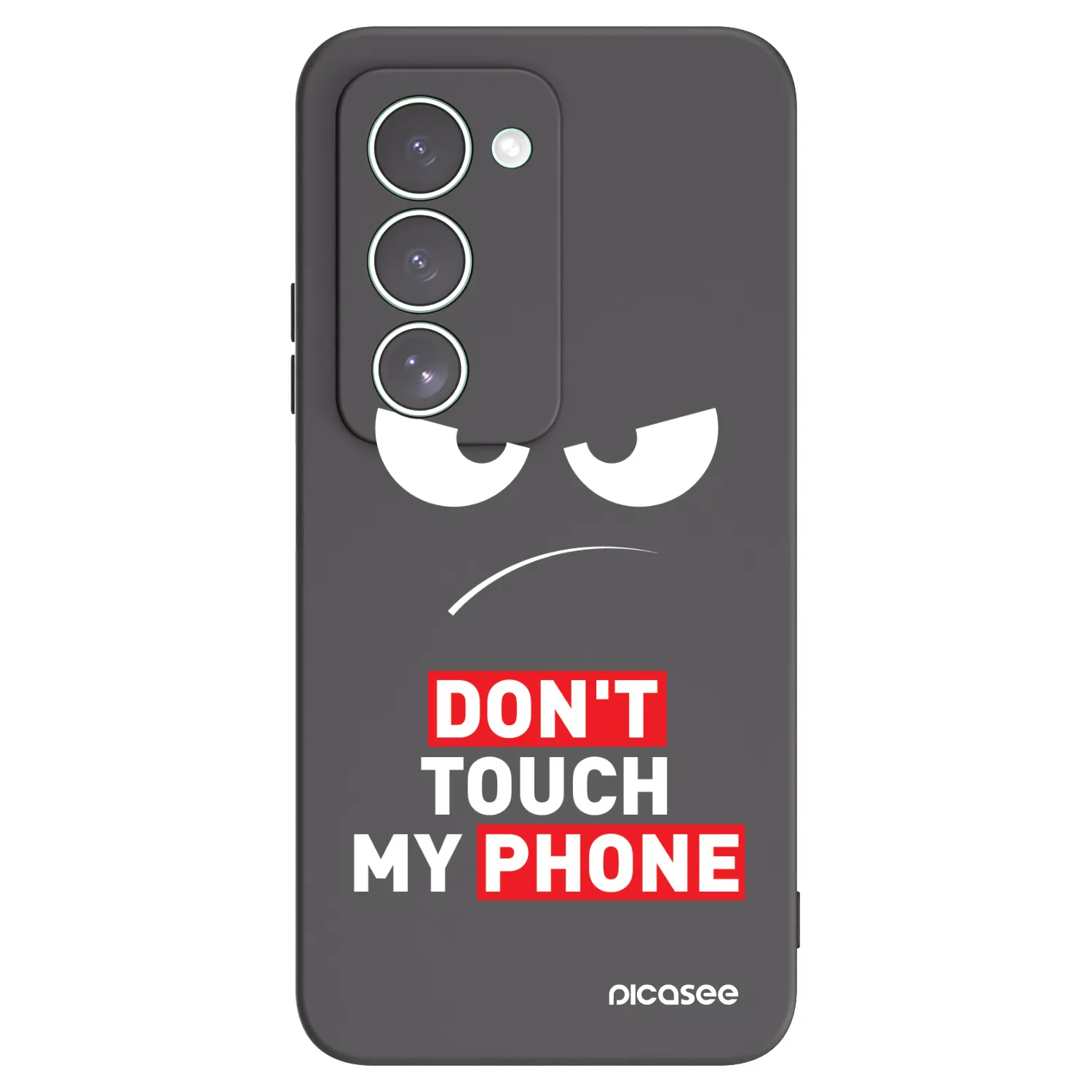 Picasee silikonski črni ovitek za Xiaomi Redmi 15 5G - Angry Eyes - Transparent