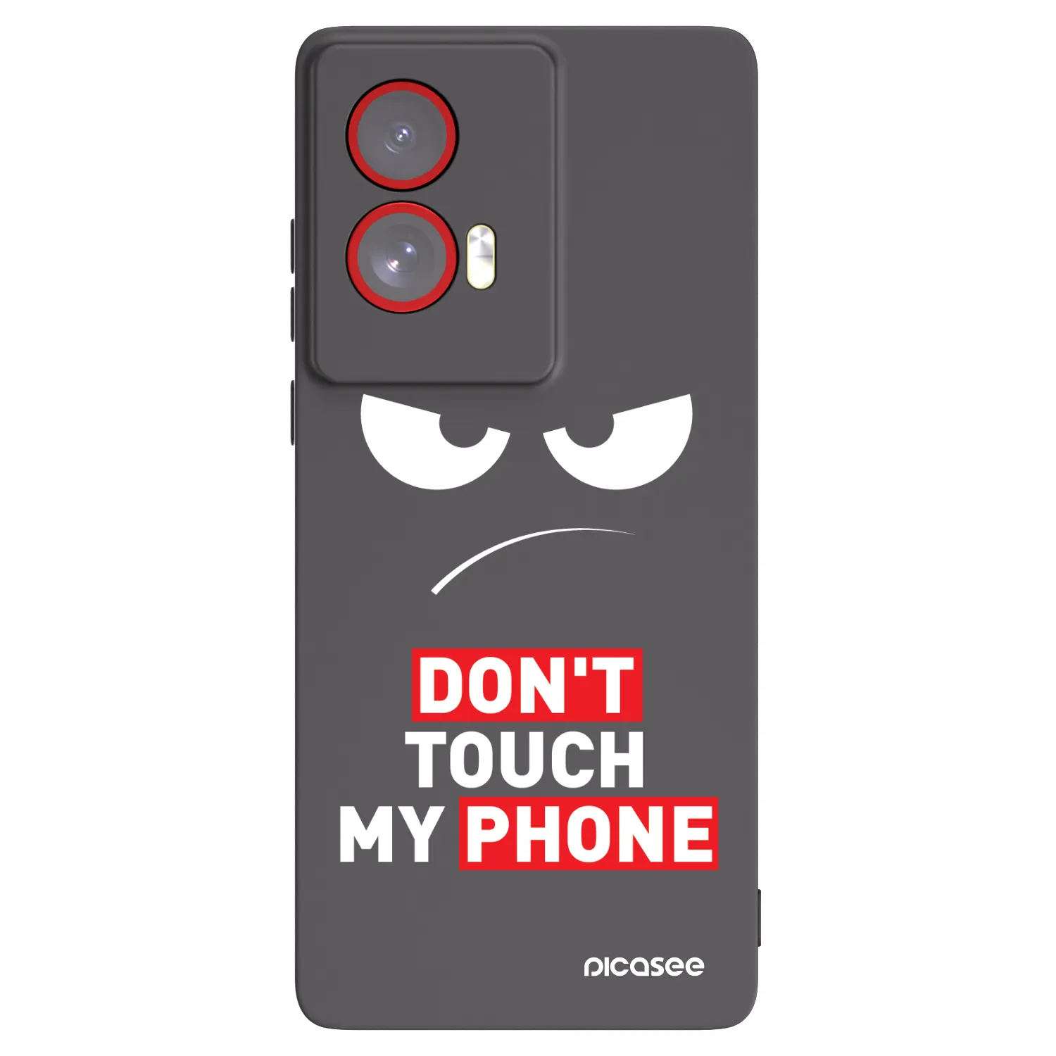Picasee silikonski črni ovitek za Motorola Edge 50 Fusion - Angry Eyes - Transparent